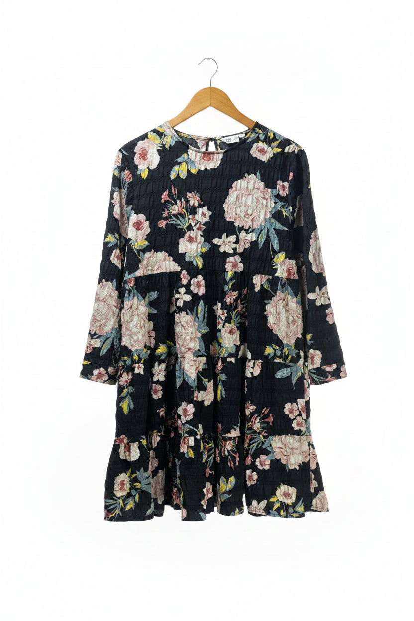 Zara® Large | Bust: 20" | Floral Print | Mini Dress | B3 - 5018 - Genuine Maal