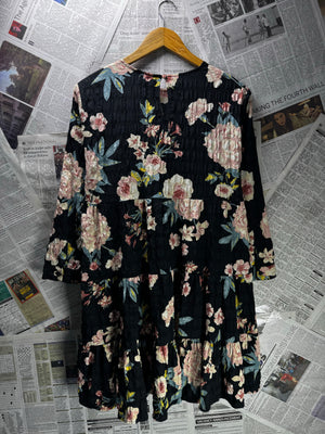 Zara® Large | Bust: 20" | Floral Print | Mini Dress | B3 - 5018 - Genuine Maal