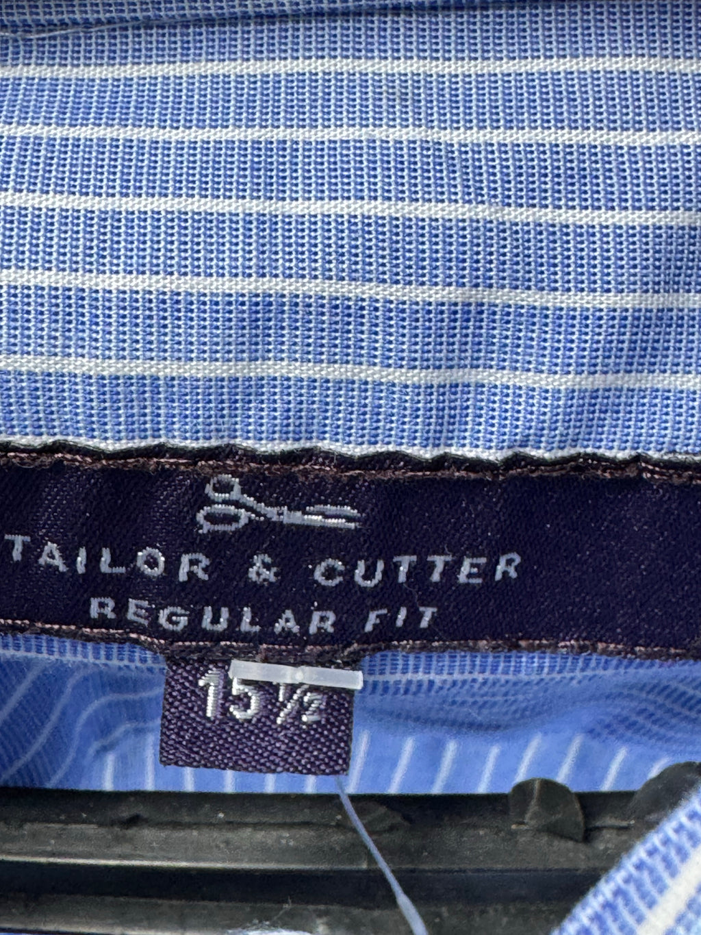 Tailor & Cutters® Medium | Chest: 22" | Blue Stripe | Shirt | Poly - Cotton | 4008 - Genuine Maal