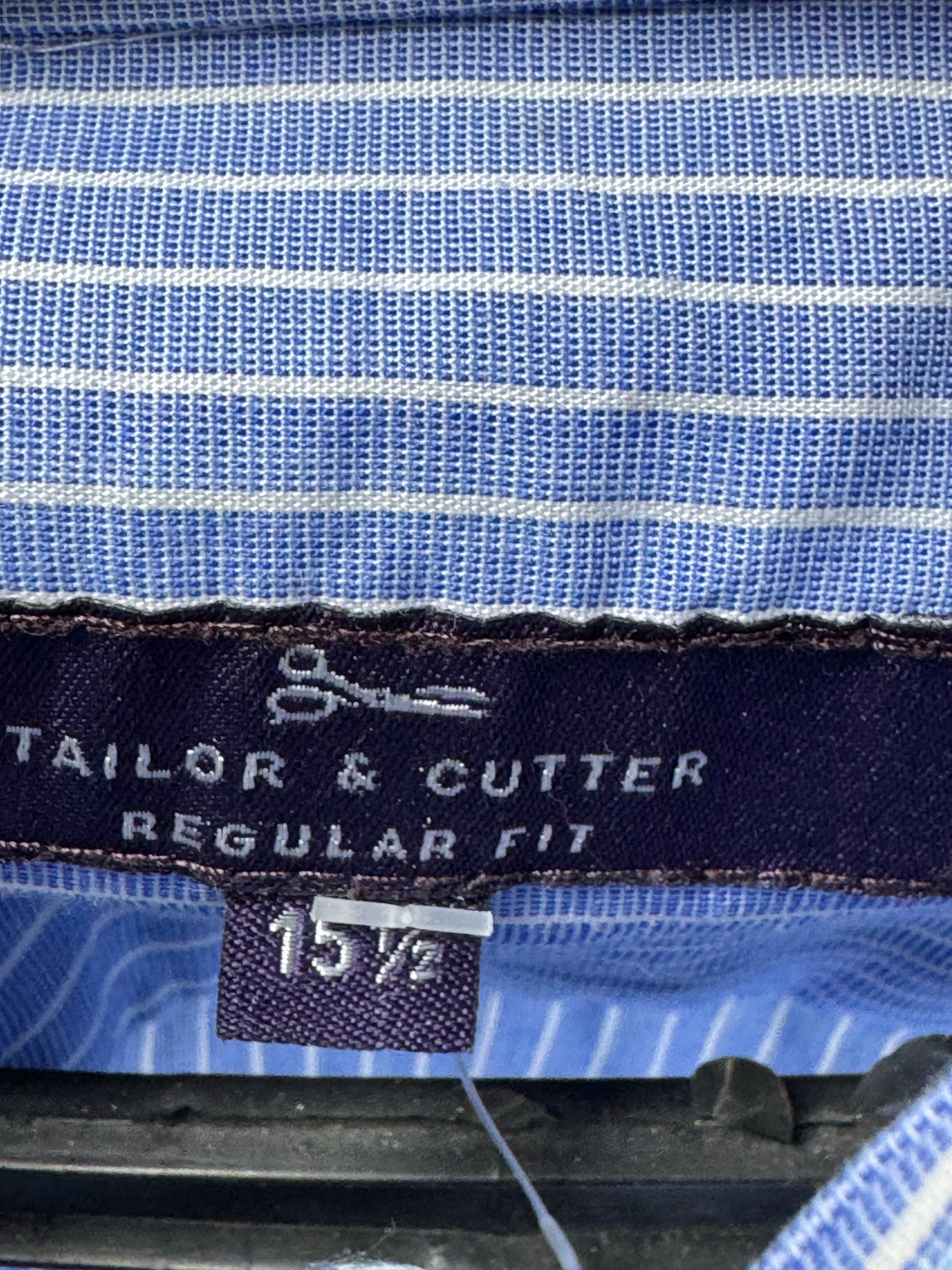 Tailor & Cutters® Medium | Chest: 22" | Blue Stripe | Shirt | Poly - Cotton | 4008 - Genuine Maal
