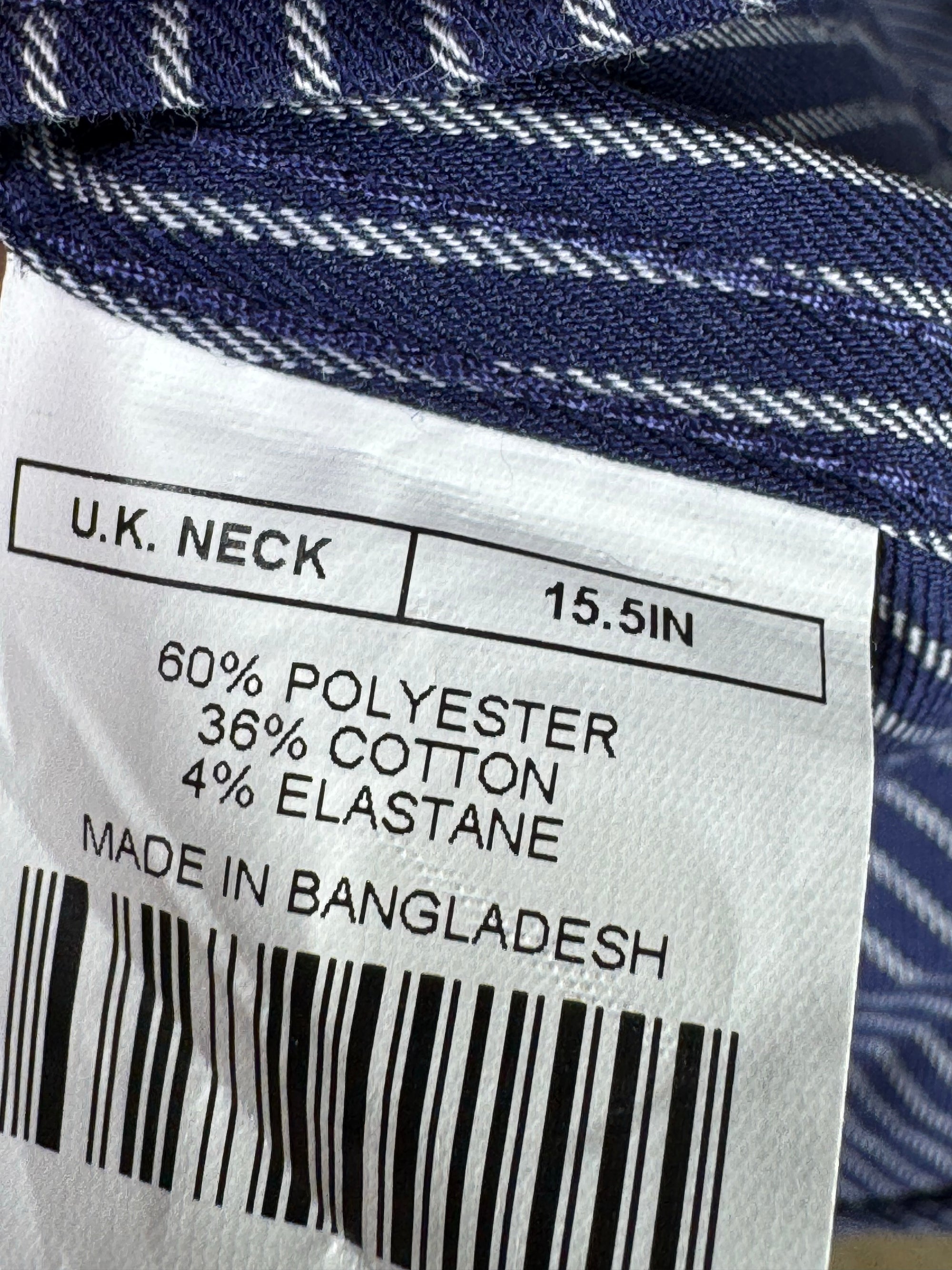 Moss® Small | Chest: 21" | Blue Stripe | Shirt | Poly - Cotton - Elastane | 4007 - Genuine Maal