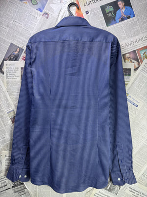 Moss® Small | Chest: 21" | Blue Stripe | Shirt | Poly - Cotton - Elastane | 4007 - Genuine Maal