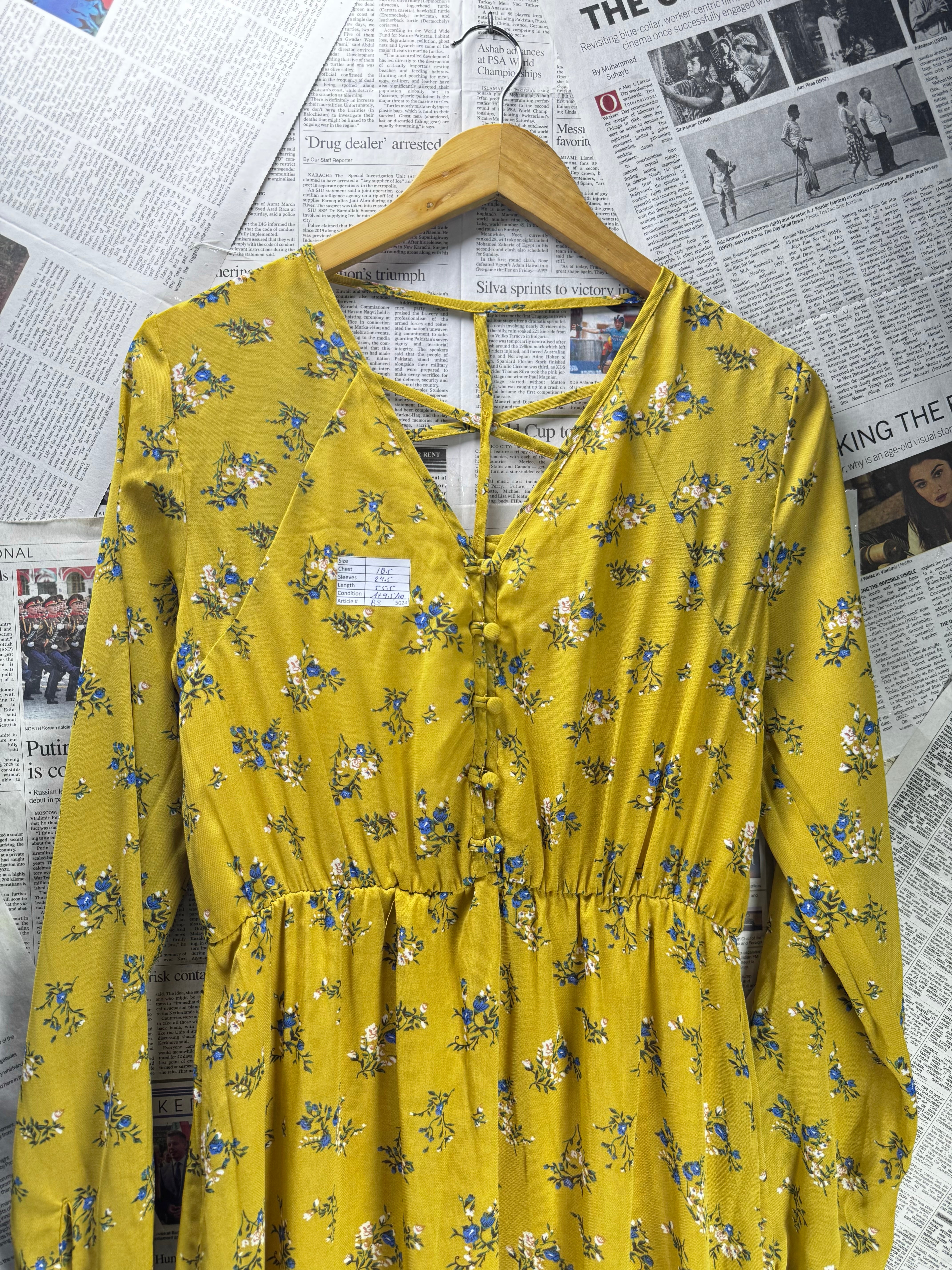 Boohoo® Medium | Bust: 18.5" | Ditsy Floral | Maxi Dress | B3 - 5024 - Genuine Maal
