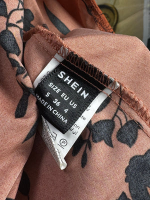 Shein® Small | Bust: 18" | Floral Silhouette | Maxi Dress | B3 - 5023 - Genuine Maal