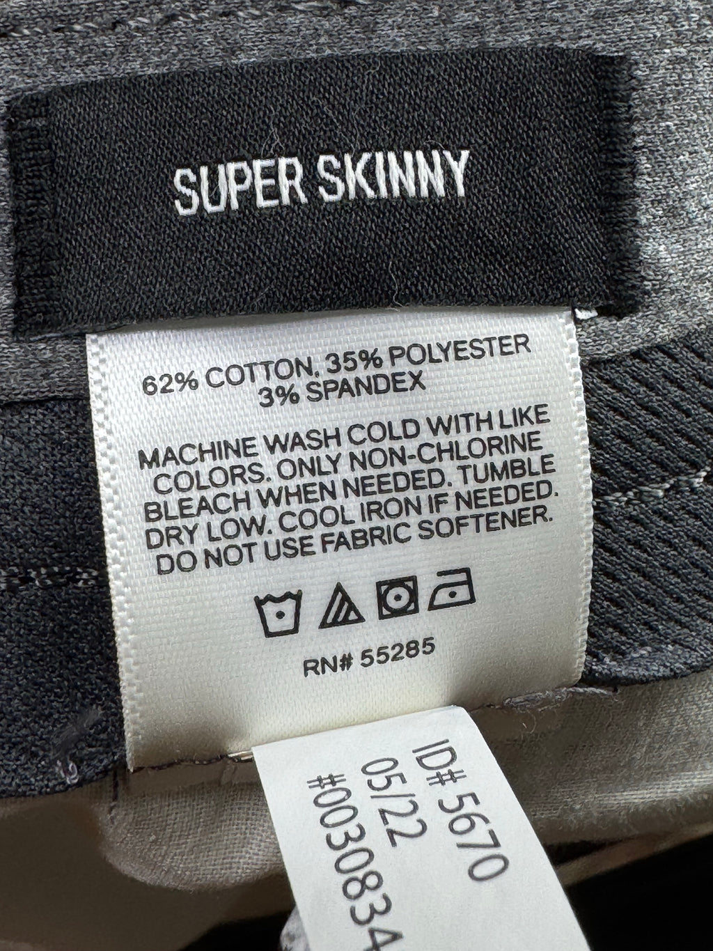 Express® Waist: 34" | Burgundy | Super Skinny Fit Chino Pants | Cotton - Poly - Spandex | 1449 - Genuine Maal