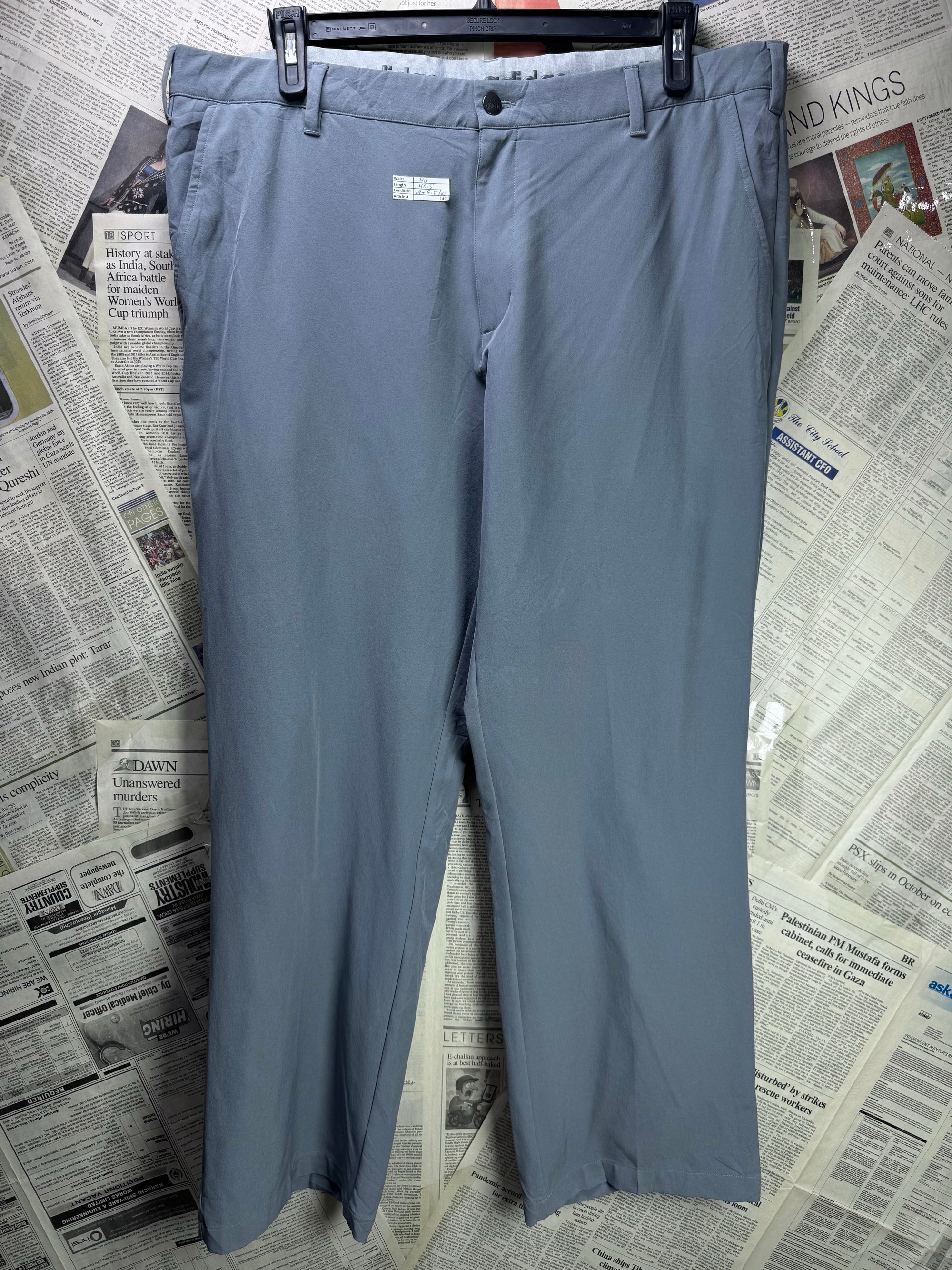 Adid*s® Waist: 40" | Grey | Golf Pants | Poly - Spandex | 1451 - Genuine Maal
