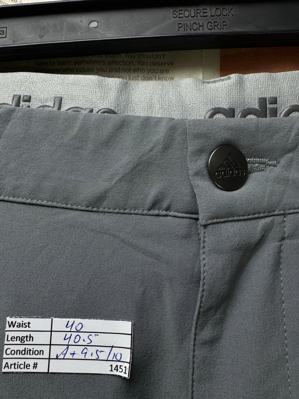 Adid*s® Waist: 40" | Grey | Golf Pants | Poly - Spandex | 1451 - Genuine Maal