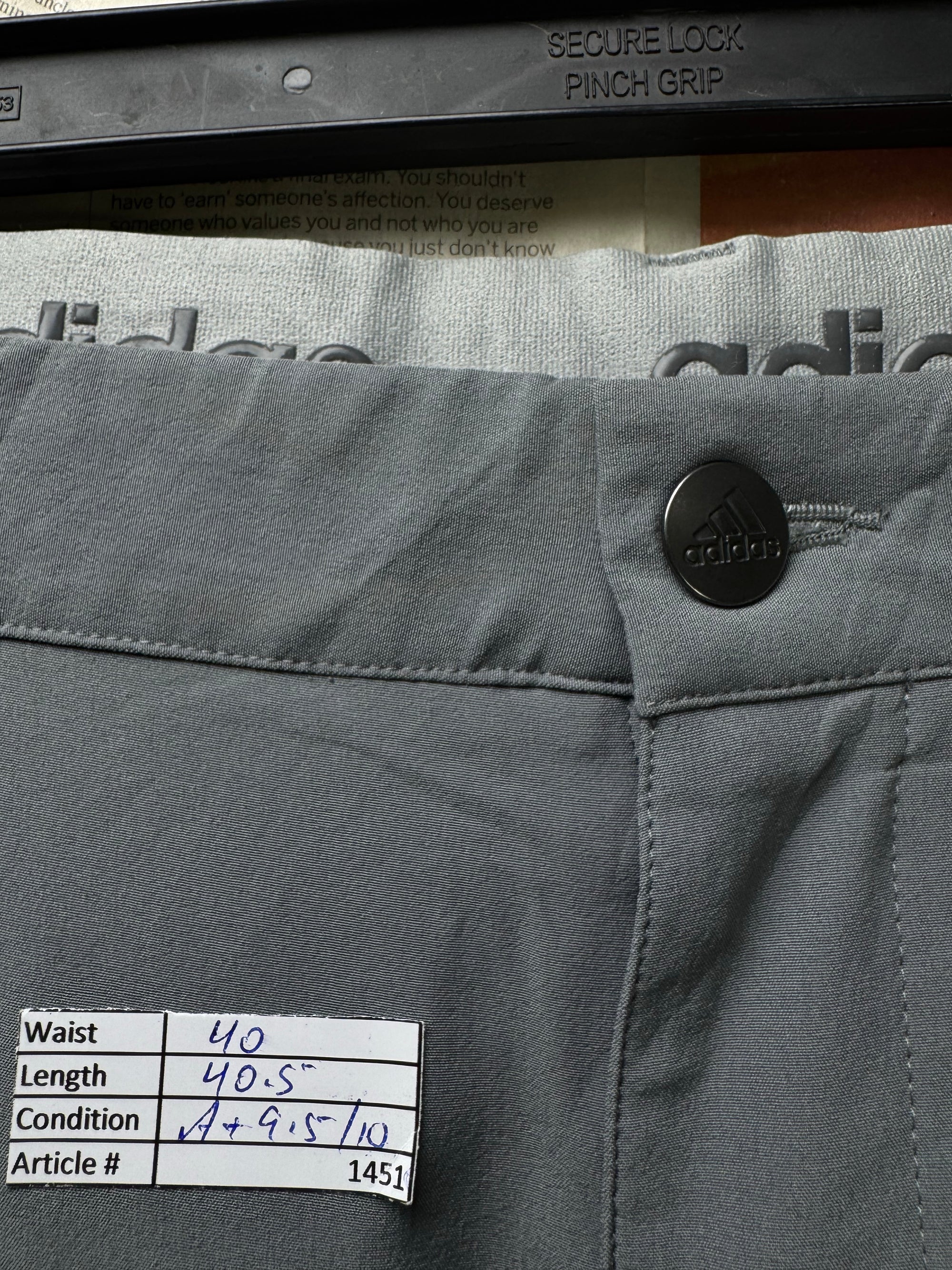 Adid*s® Waist: 40" | Grey | Golf Pants | Poly - Spandex | 1451 - Genuine Maal