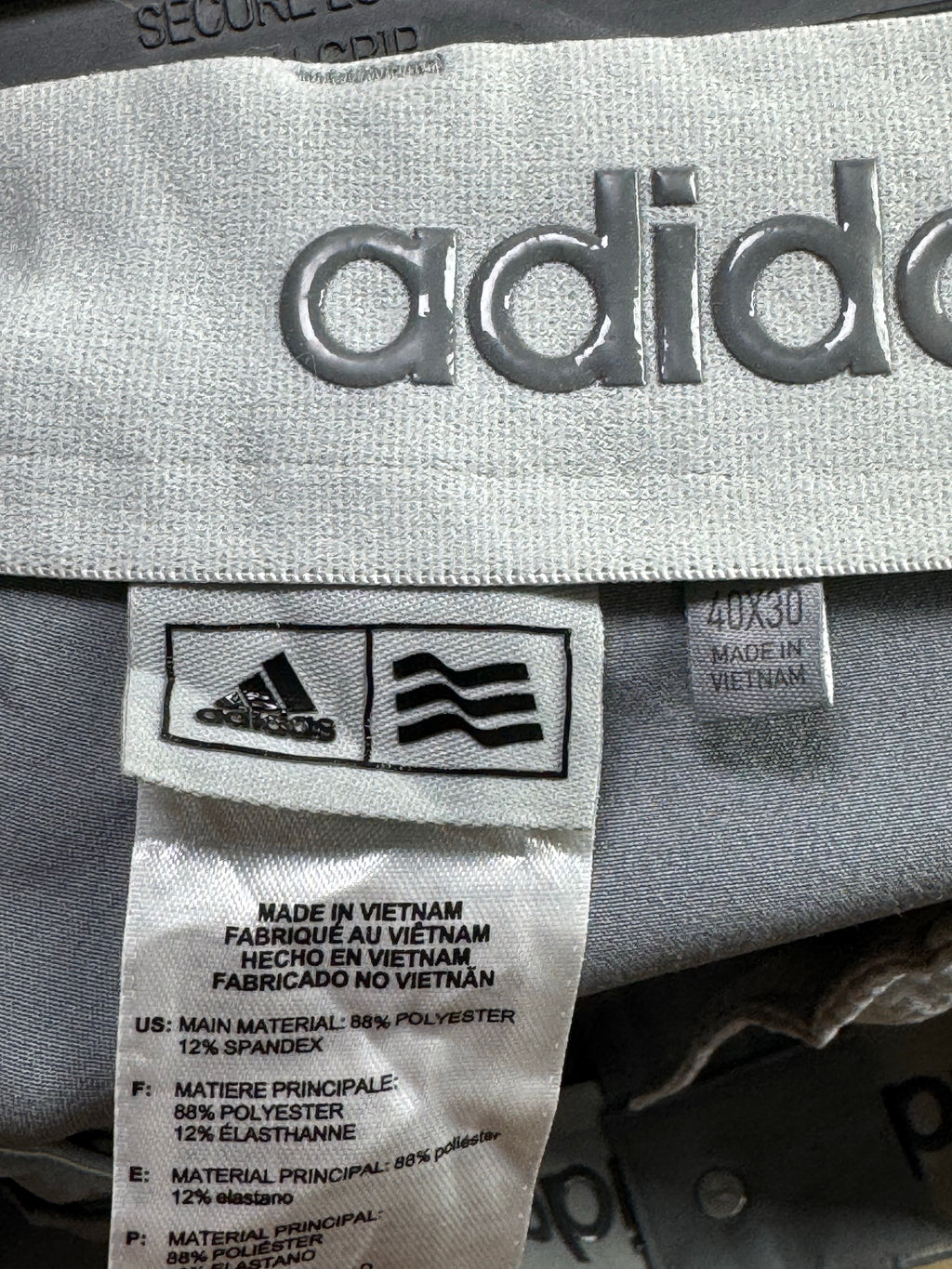 Adid*s® Waist: 40" | Grey | Golf Pants | Poly - Spandex | 1451 - Genuine Maal