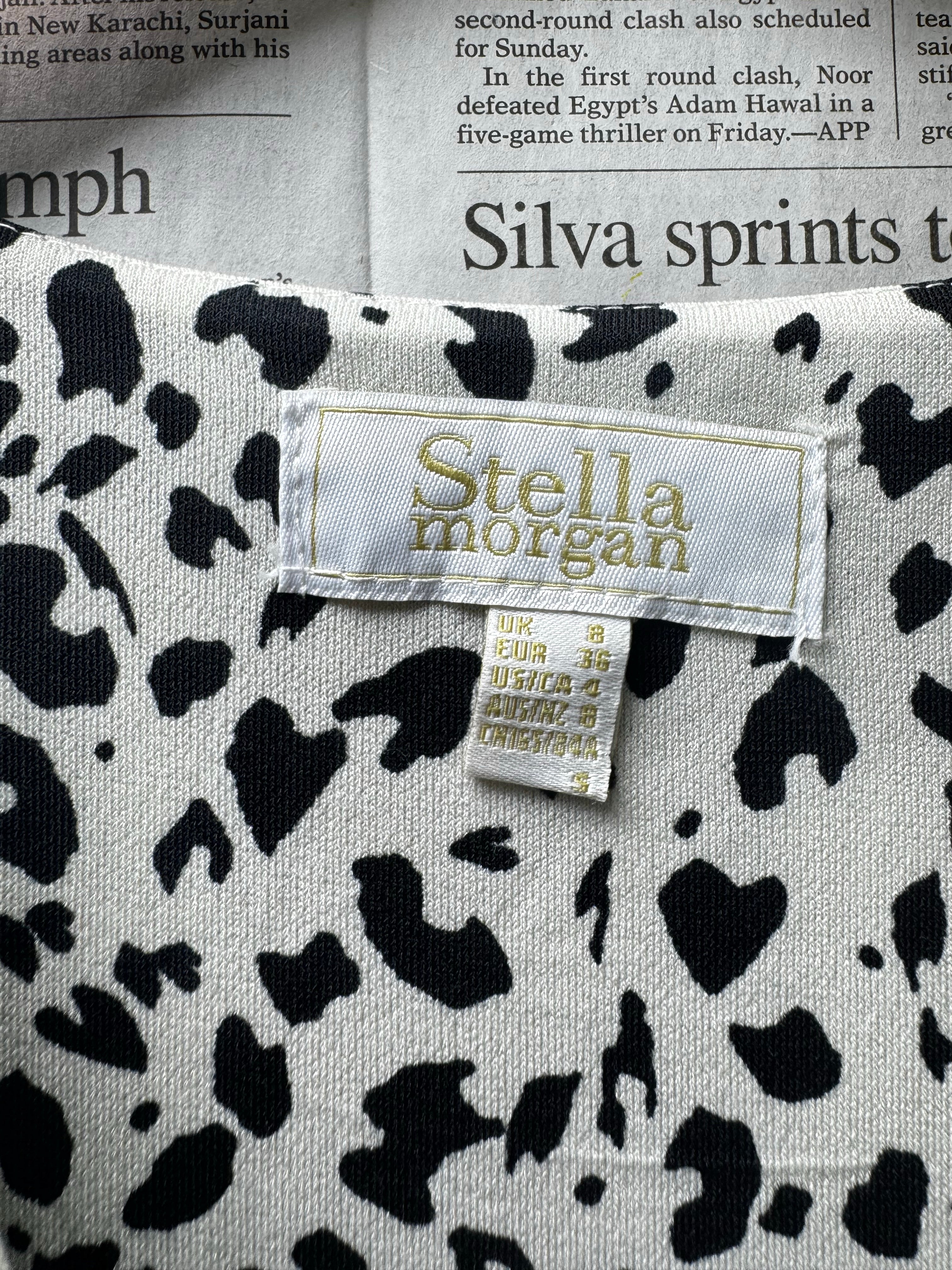 Stella Morgan® XS | Bust: 16.5" | Dalmatian | Midi Dress | B3 - 5408 - Genuine Maal
