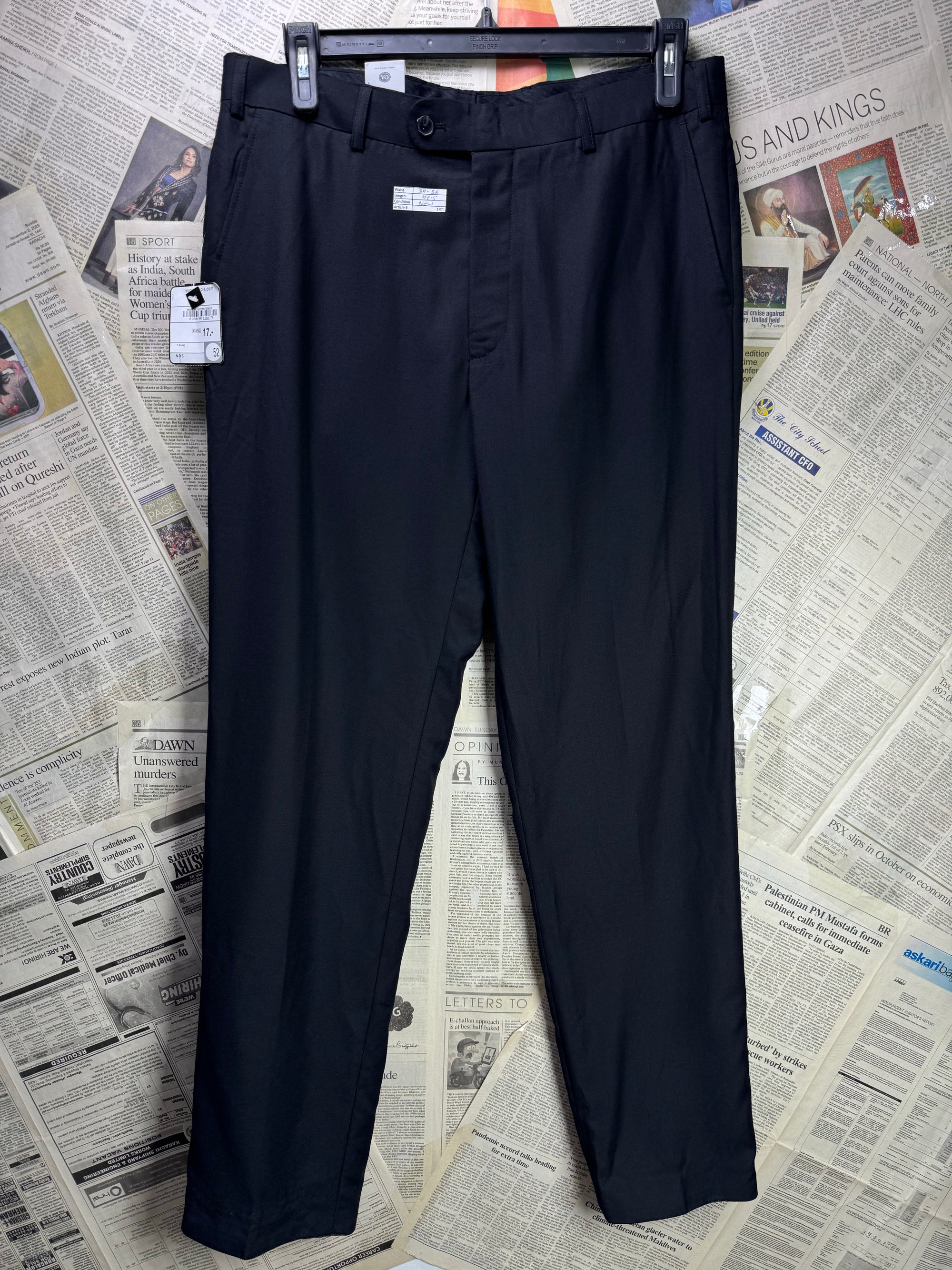 Angelo Litrico® Waist: 34" to 36" | Black | Dress Pants | Poly - Viscose | 1421 - Genuine Maal