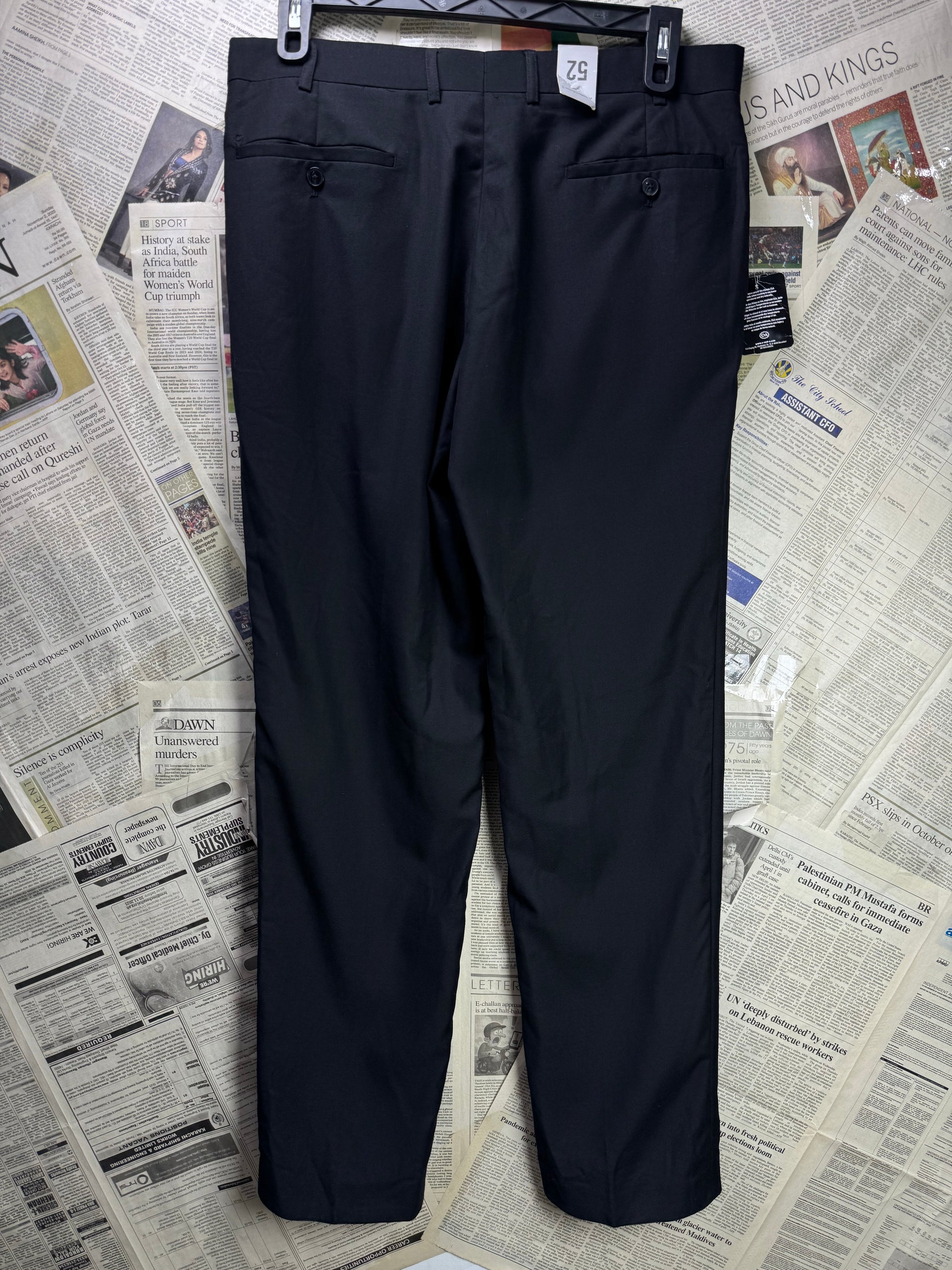 Angelo Litrico® Waist: 34" to 36" | Black | Dress Pants | Poly - Viscose | 1421 - Genuine Maal