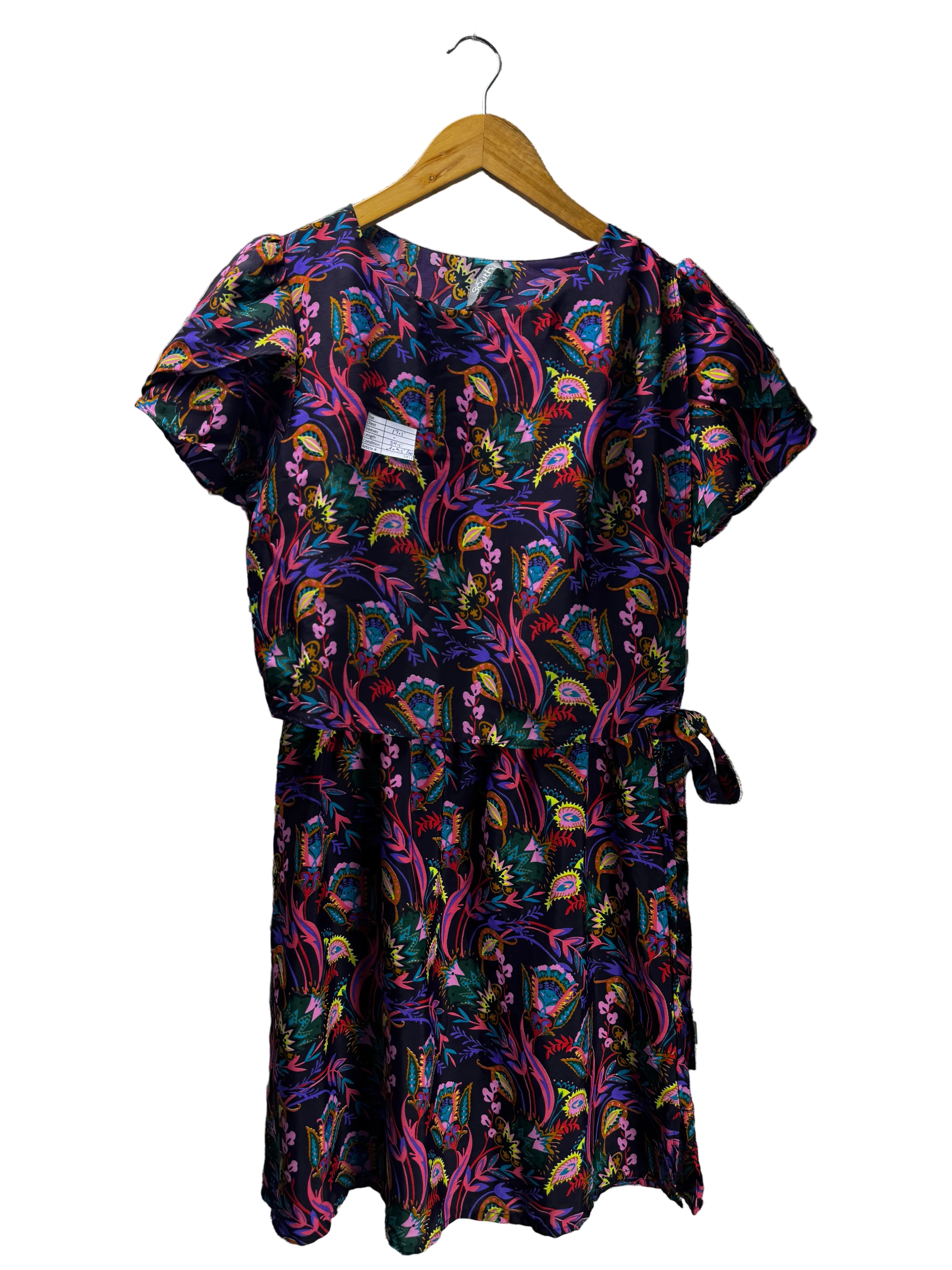 South® Small | Bust: 17.5" | Ornamental Folk Print | Mini Dress | B3 - 5431 - Genuine Maal