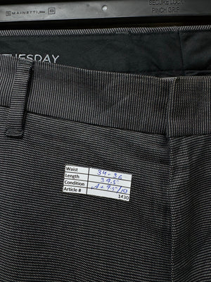 Bonobos® Waist: 34" to 36" | Dark Grey | Semi Formal Pants | Cotton - Elastane | 1430 - Genuine Maal