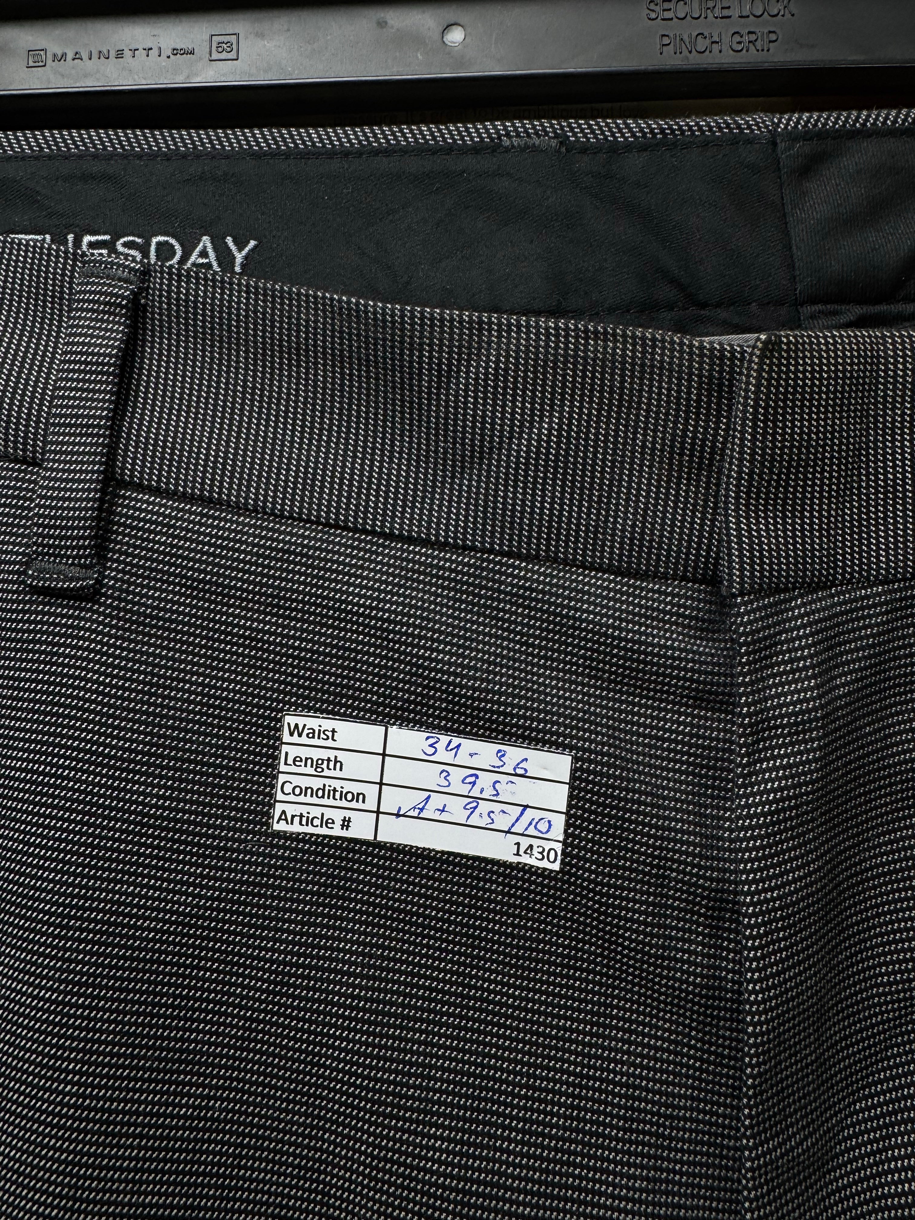 Bonobos® Waist: 34" to 36" | Dark Grey | Semi Formal Pants | Cotton - Elastane | 1430 - Genuine Maal