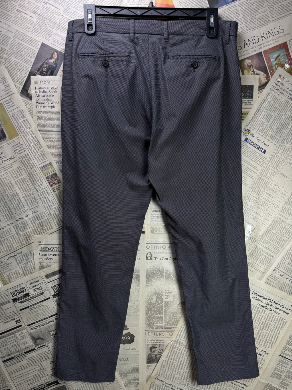 Bonobos® Waist: 34" to 36" | Dark Grey | Semi Formal Pants | Cotton - Elastane | 1430 - Genuine Maal