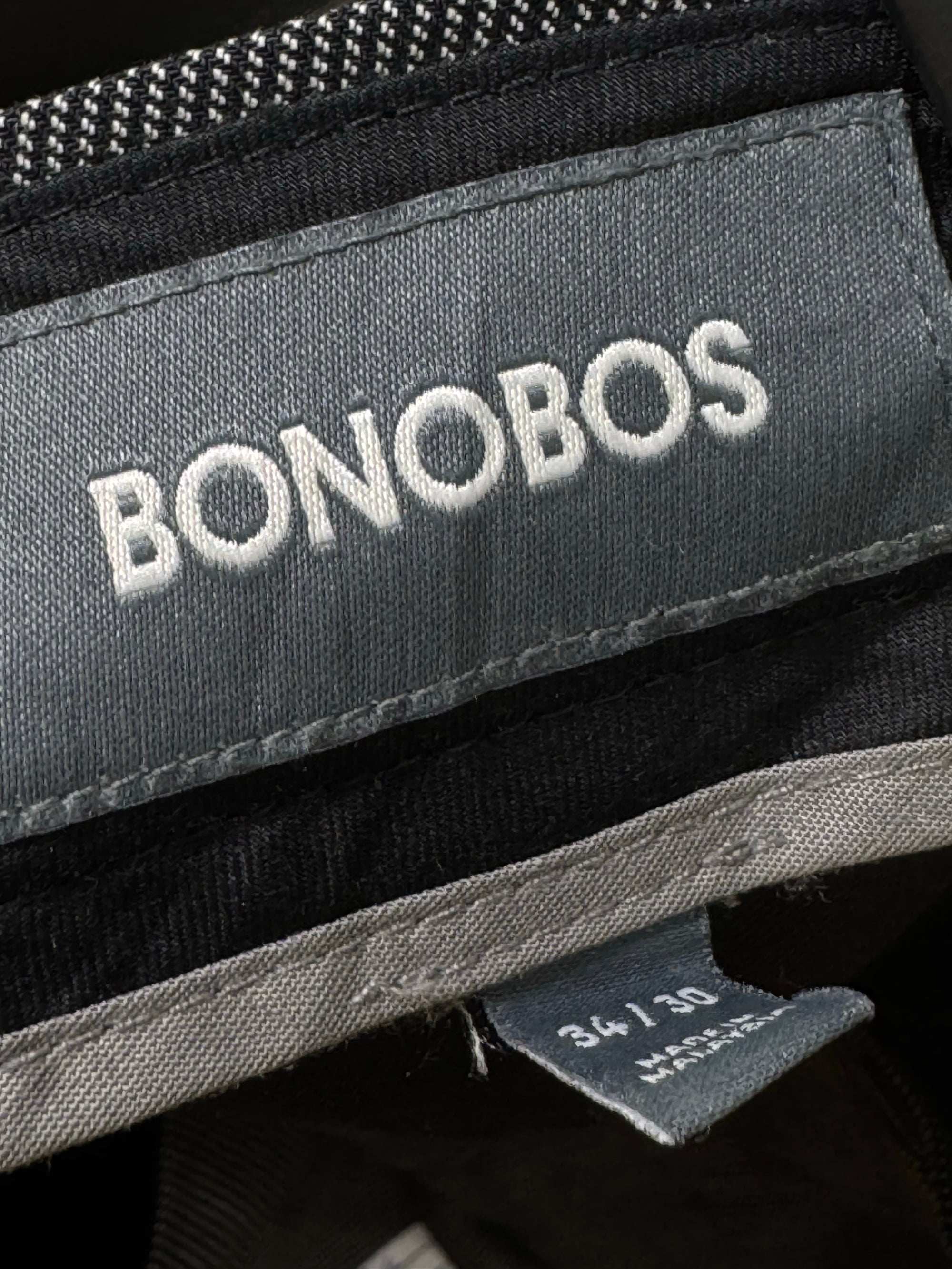 Bonobos® Waist: 34" to 36" | Dark Grey | Semi Formal Pants | Cotton - Elastane | 1430 - Genuine Maal