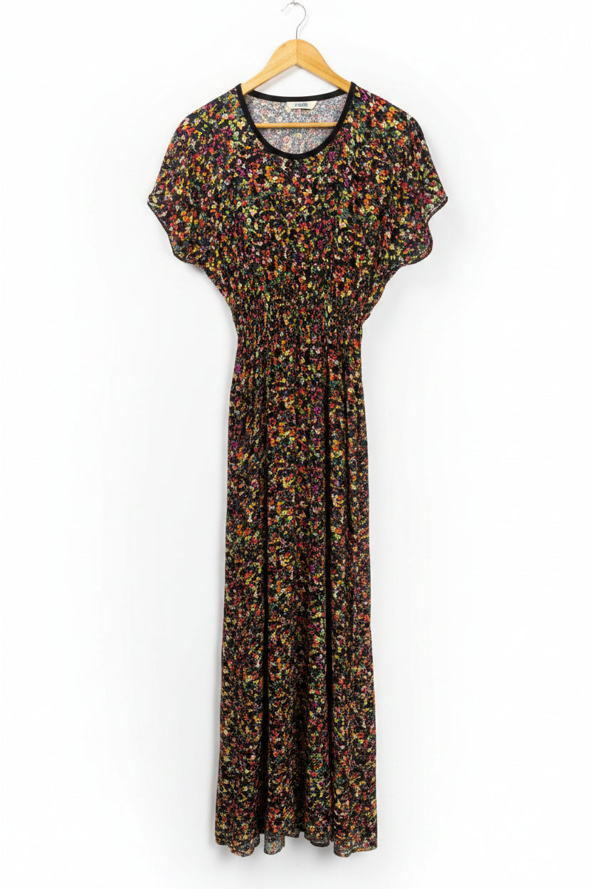 ® XL | Bust: 22" | Multicolored Speckled Print | Maxi Dress | B3 - 5401 - Genuine Maal