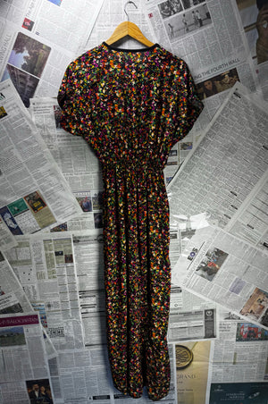 ® XL | Bust: 22" | Multicolored Speckled Print | Maxi Dress | B3 - 5401 - Genuine Maal