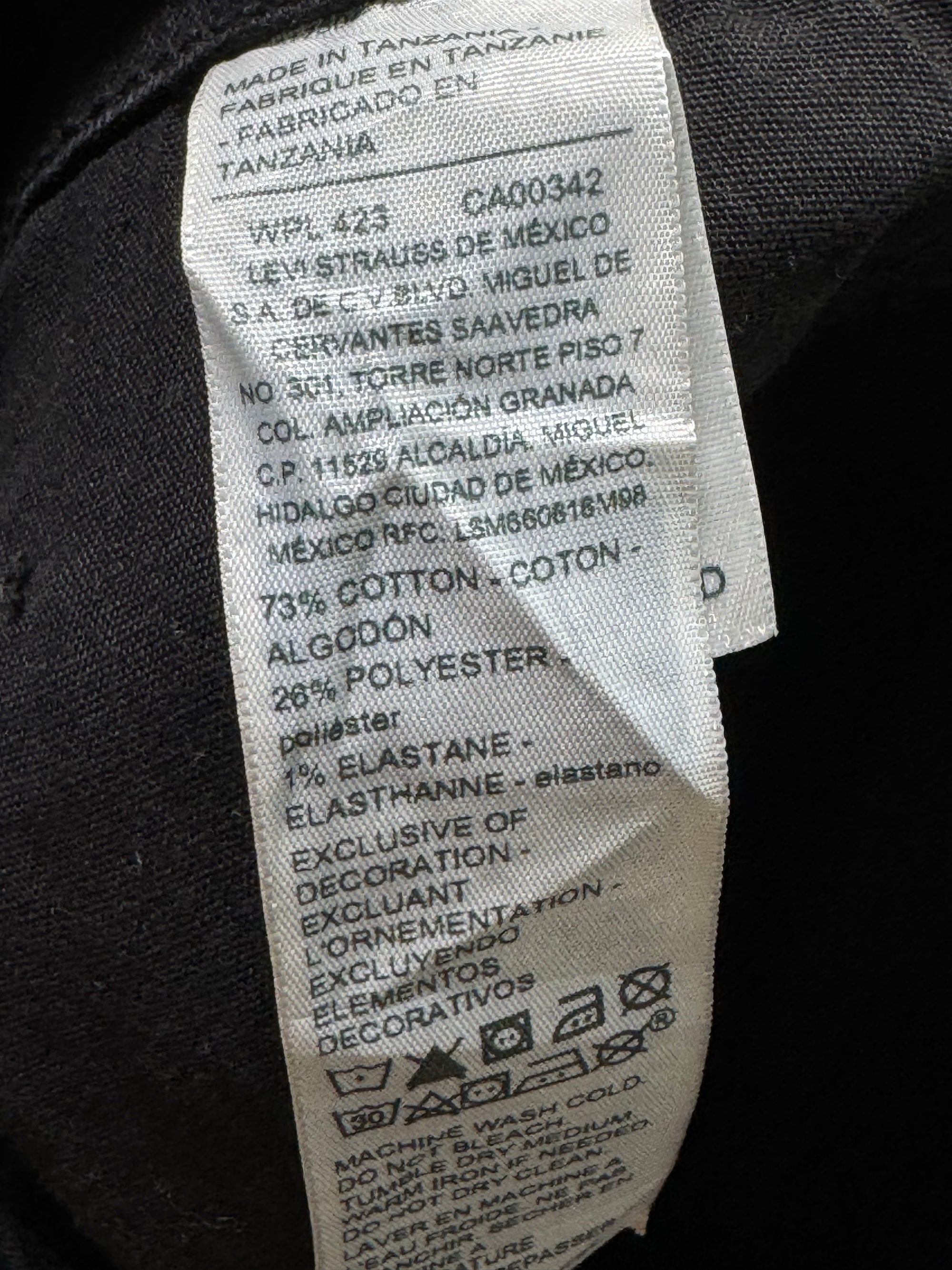 L*vi's® Waist: 32" | Black | Slim Fit Denim Pants | Cotton - Poly - Elastane | 1437 - Genuine Maal