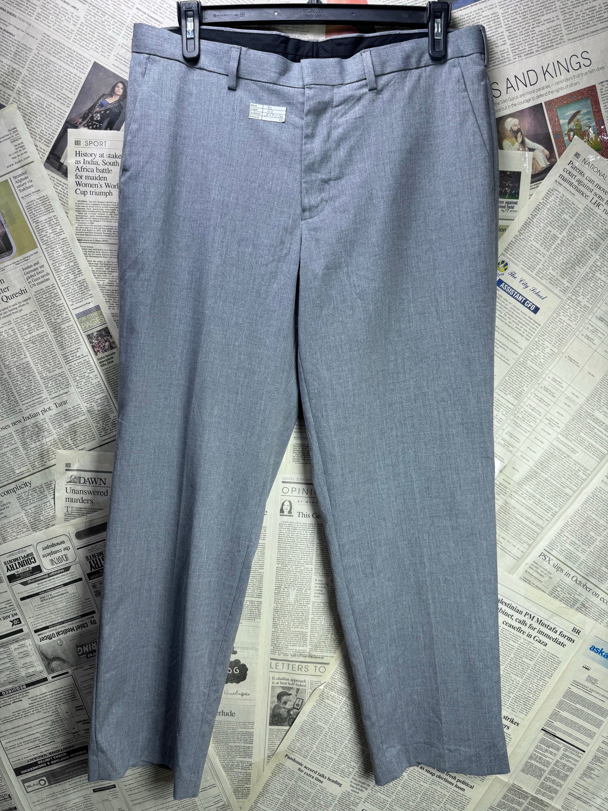 Murano® Waist: 36" | Grey | Dress Pants | Poly - Viscose - Elastane | 1446 - Genuine Maal