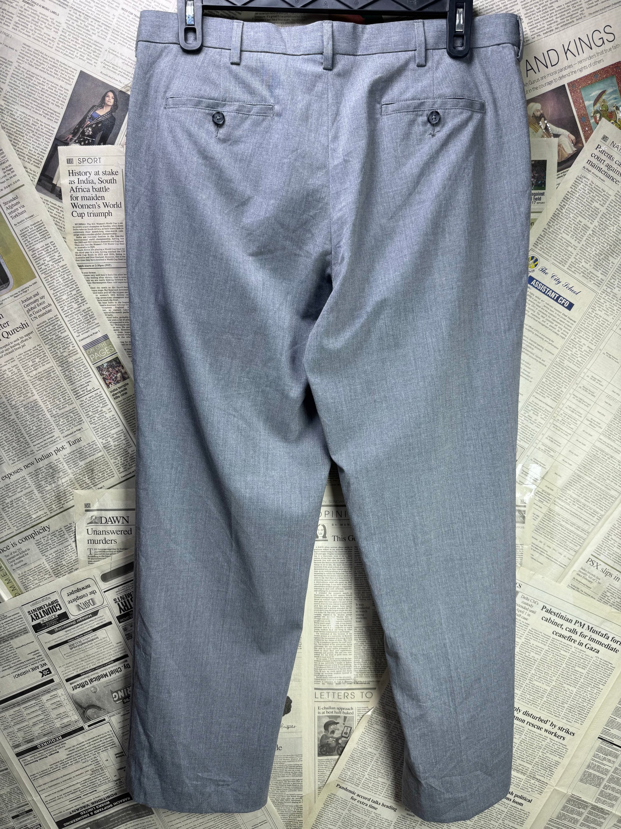 Murano® Waist: 36" | Grey | Dress Pants | Poly - Viscose - Elastane | 1446 - Genuine Maal