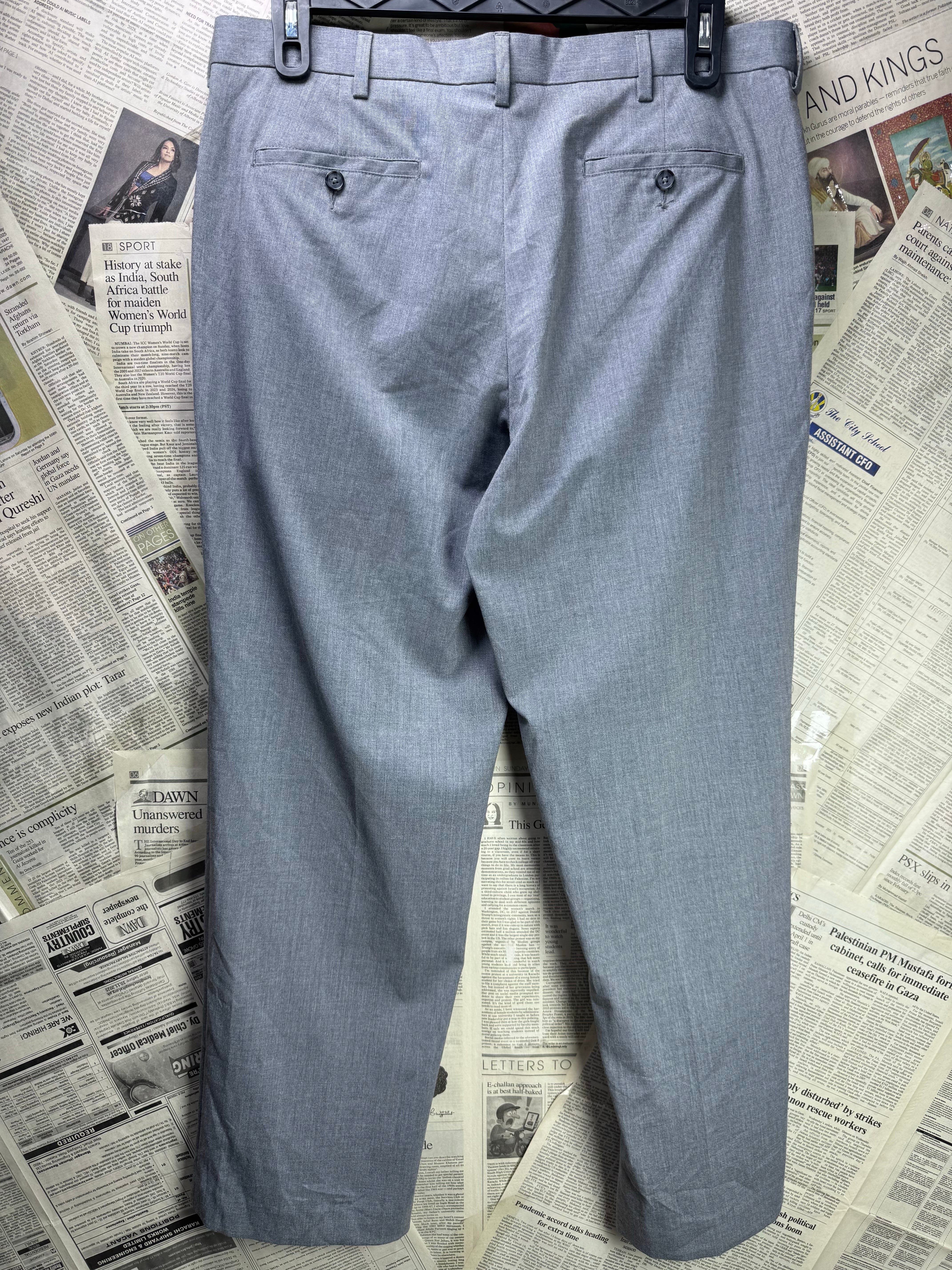 Murano® Waist: 36" | Grey | Dress Pants | Poly - Viscose - Elastane | 1446 - Genuine Maal