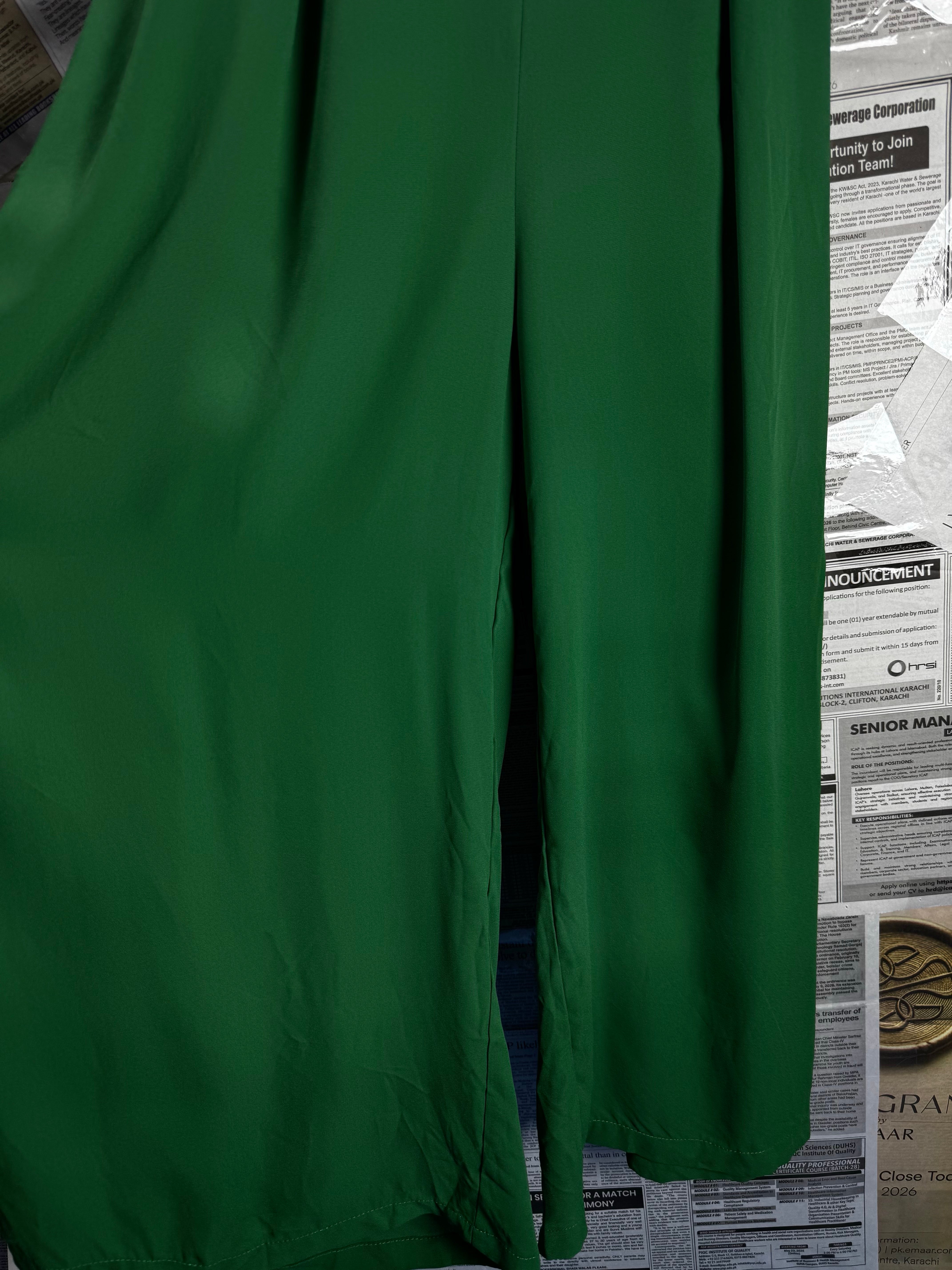 Shein® Large | Bust: 20.5" | Solid Emerald Green | Maxi Dress | B3 - 5410 - Genuine Maal