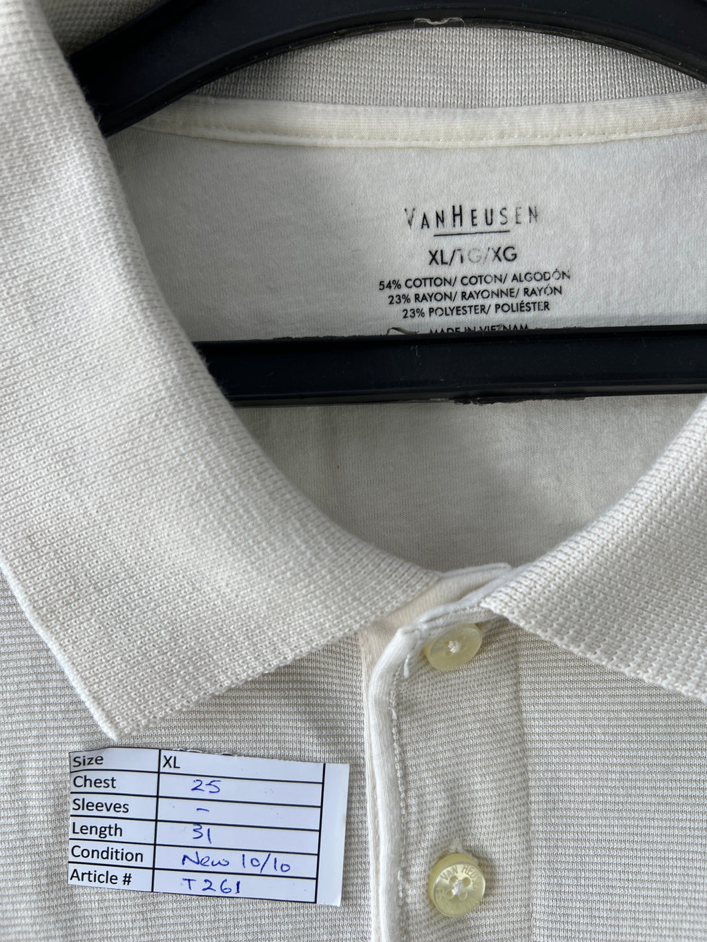 VAN HEUSEN® White | XL | Chest: 25" | T261 - My Store