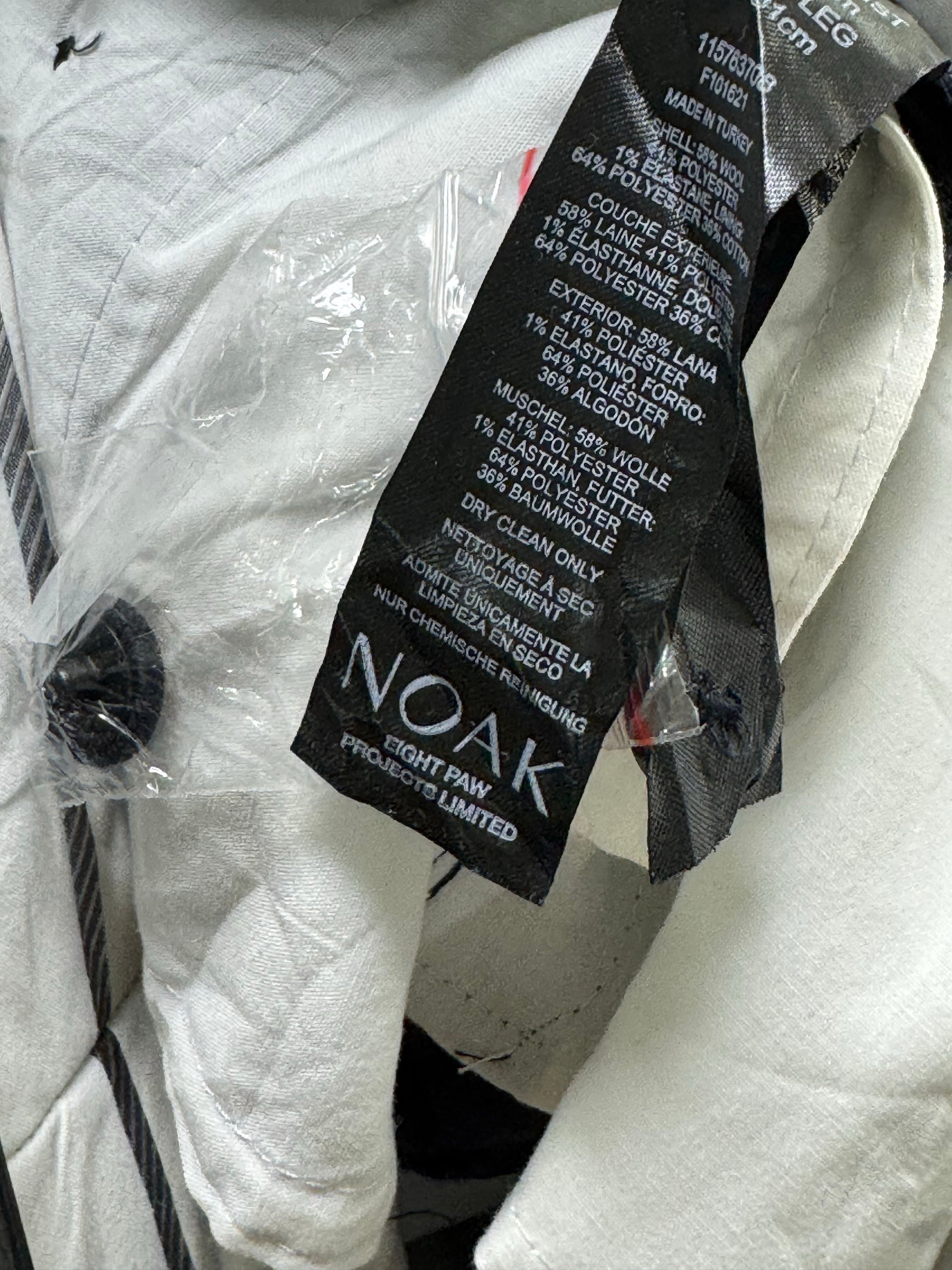 NOAK® Waist: 34" | Black with pattern embose | Party Pants | Wool - Poly - Elastane - Cotton | 1365 - Genuine Maal