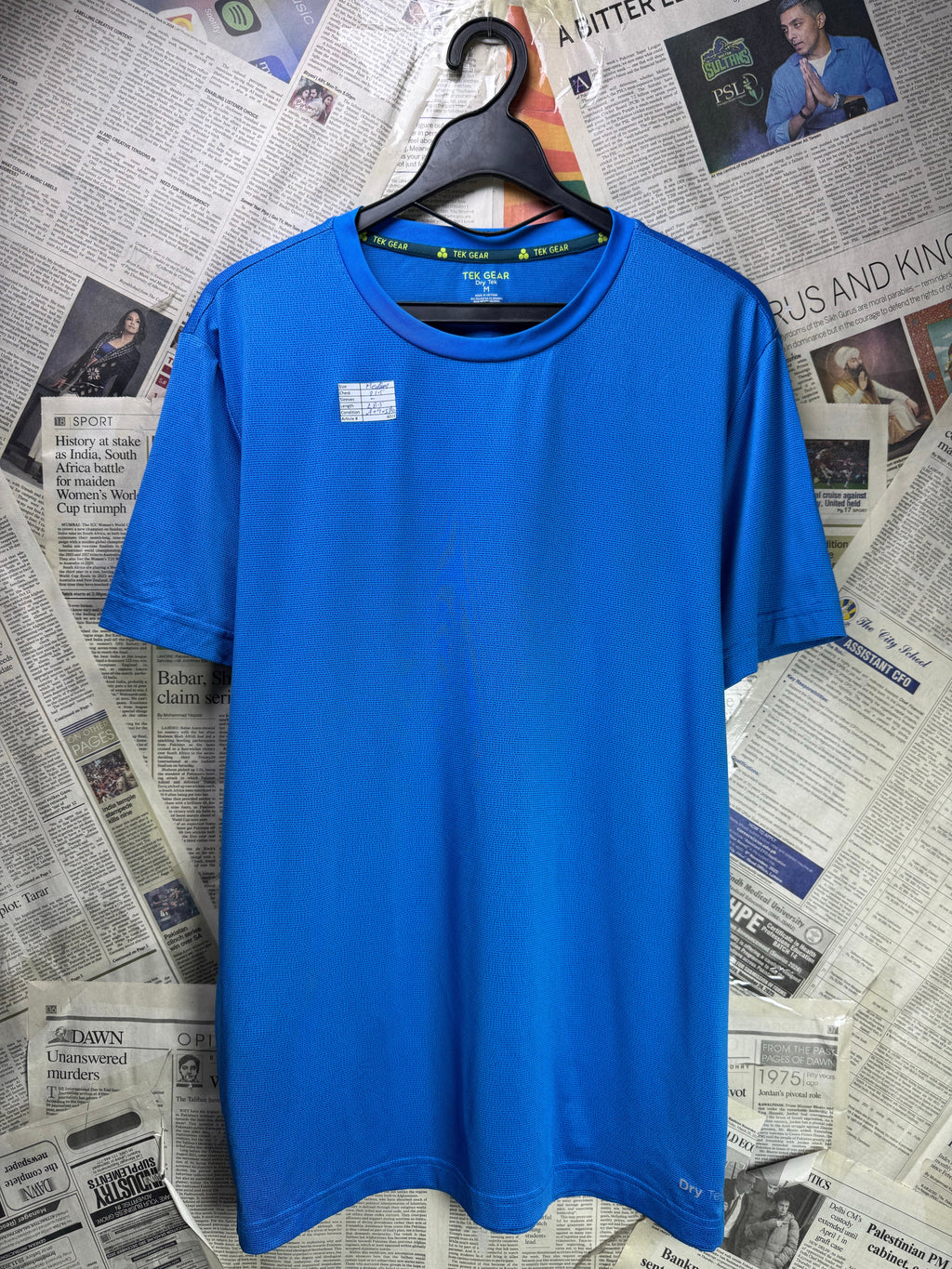 Tek Gear® Medium | Chest: 21.5" | Royal Blue | Gym T-Shirt | Poly - Spandex | 4021 - Genuine Maal