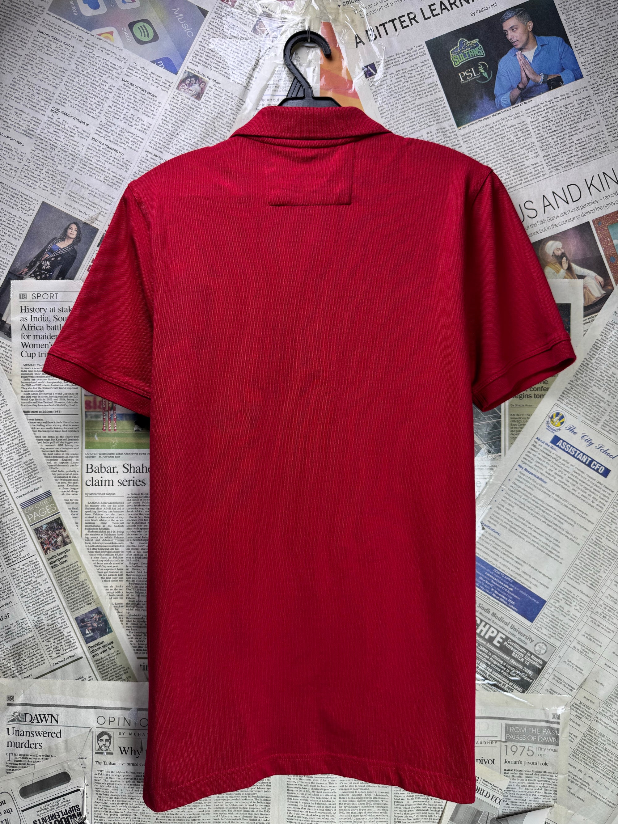 Banana Rep*blic® XS | Chest: 18" | Red | Polo | Cotton - Lycra | 4016 - Genuine Maal