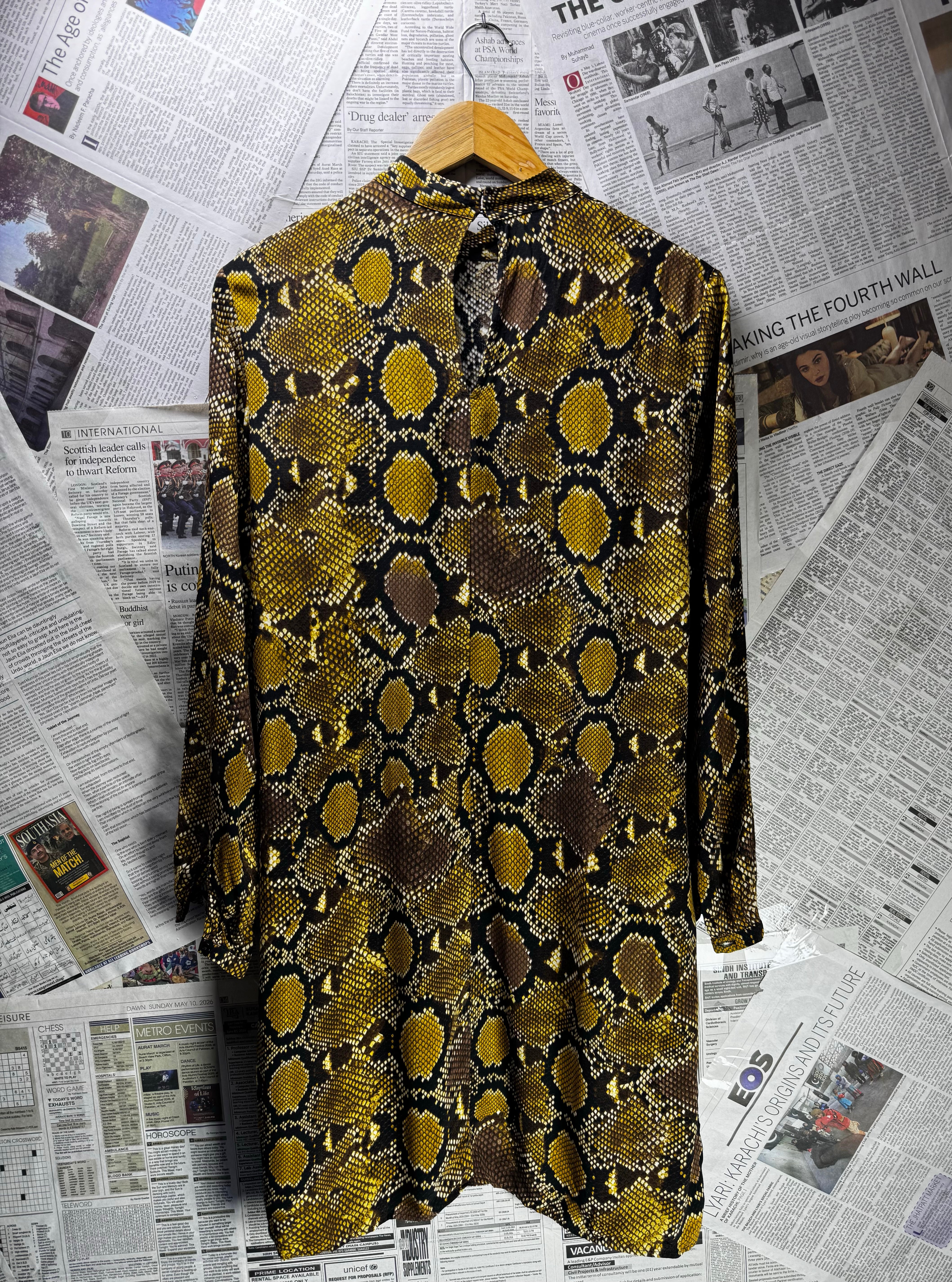 Zara® Large | Bust: 20" | Snakeskin | Mini Dress | B3 - 5403 - Genuine Maal