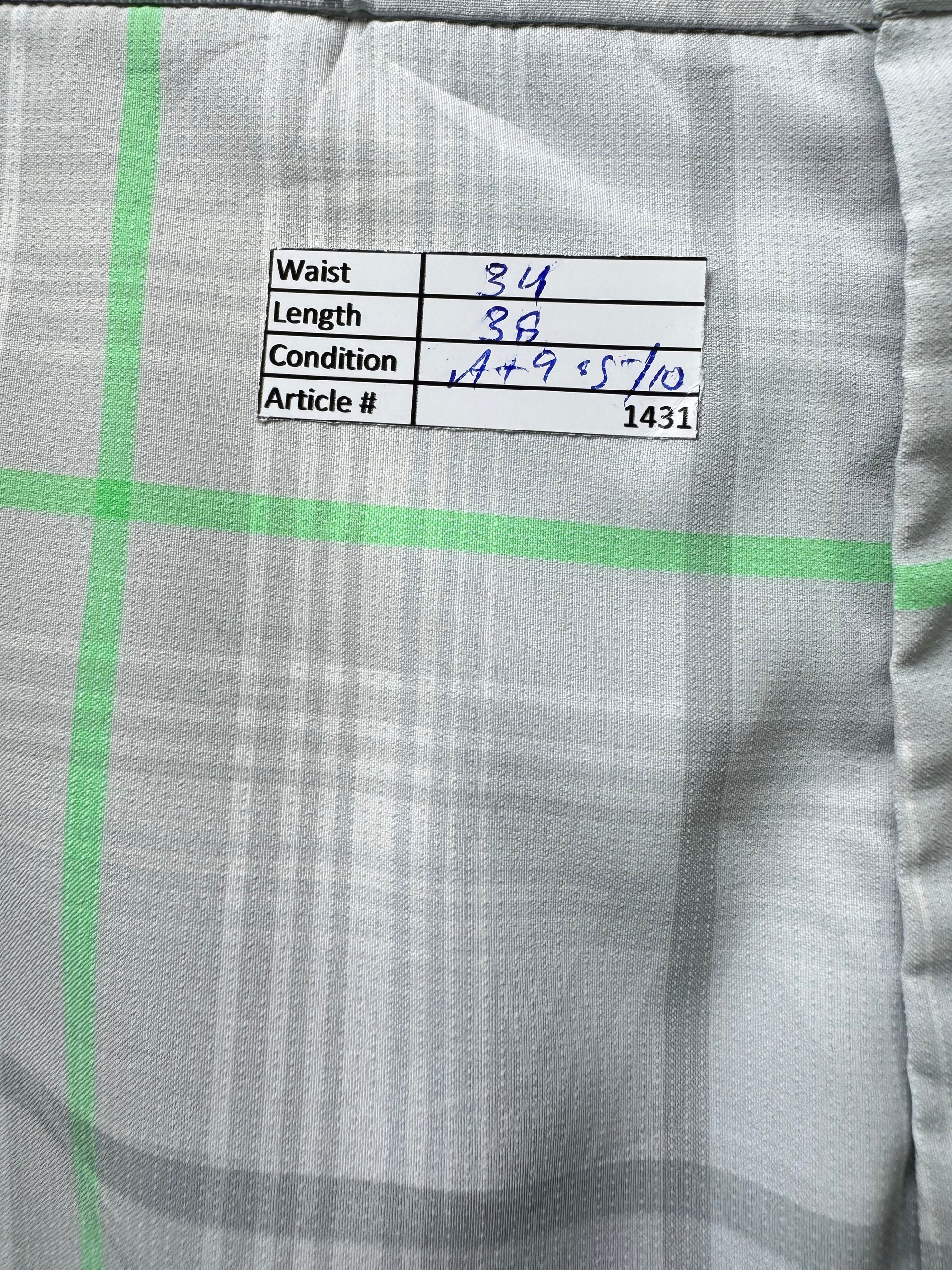 N*ke® Waist: 34" | Grey Plaid | Golf Pants | Poly - Spandex | 1431 - Genuine Maal