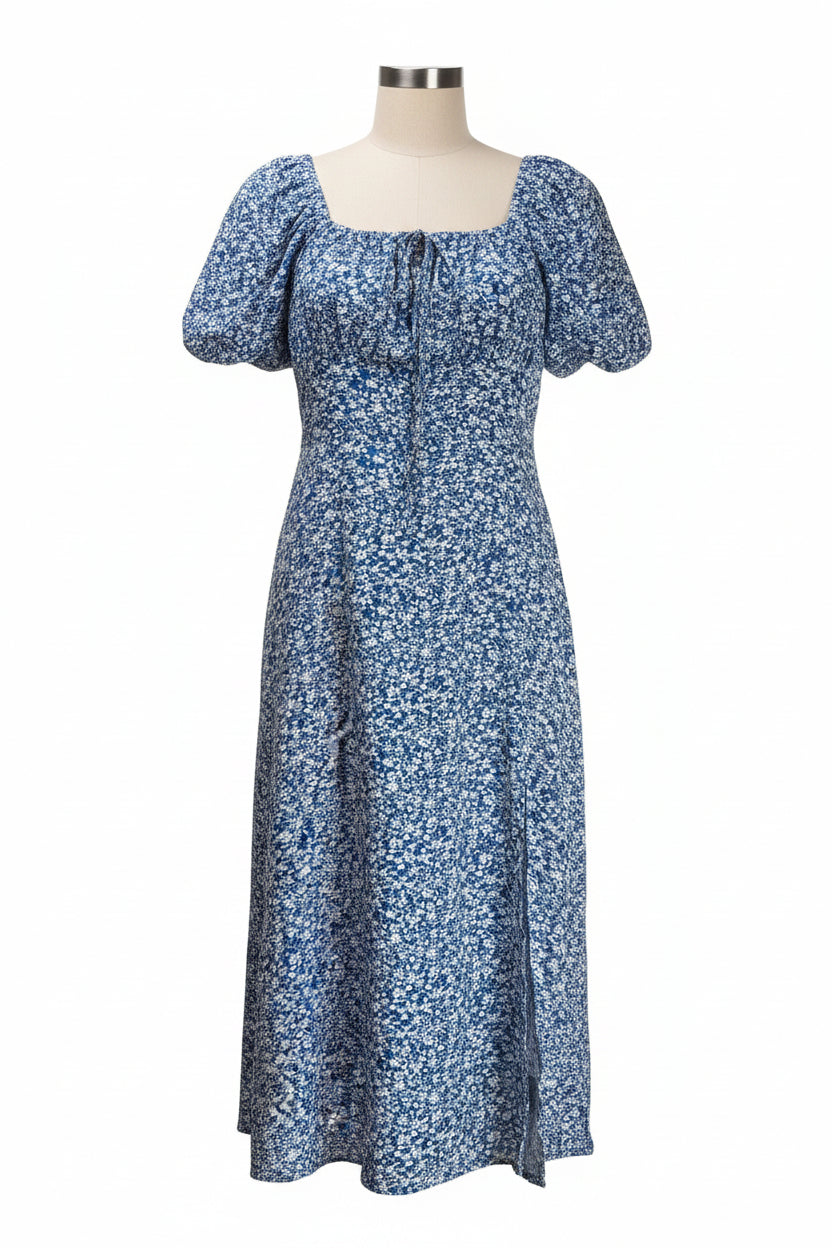 Shein® XS | Bust: 16.5" | Ditsy Floral | Midi Dress | B4 - 5006 - Genuine Maal