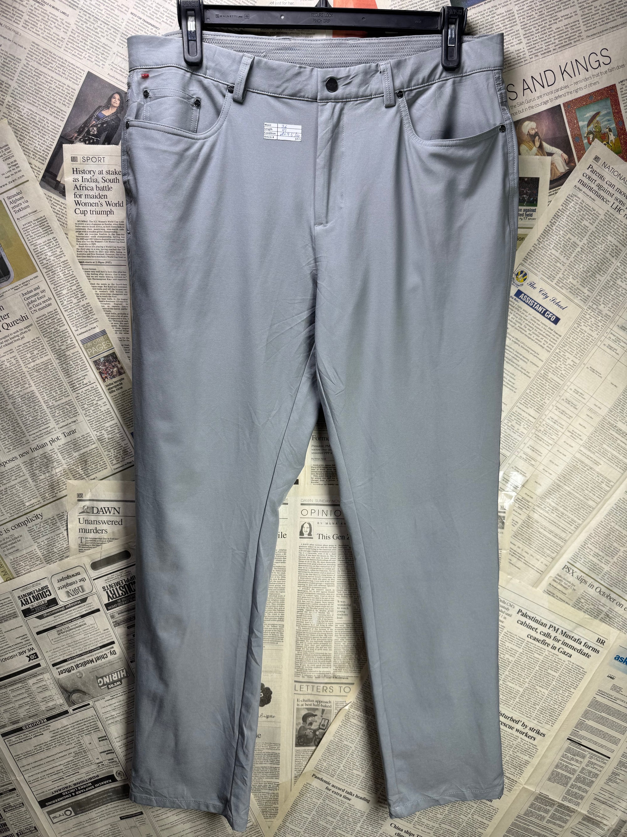 Greg Norman® Waist: 36" | Grey | Golf Pants | Poly - Spandex | 1435 - Genuine Maal