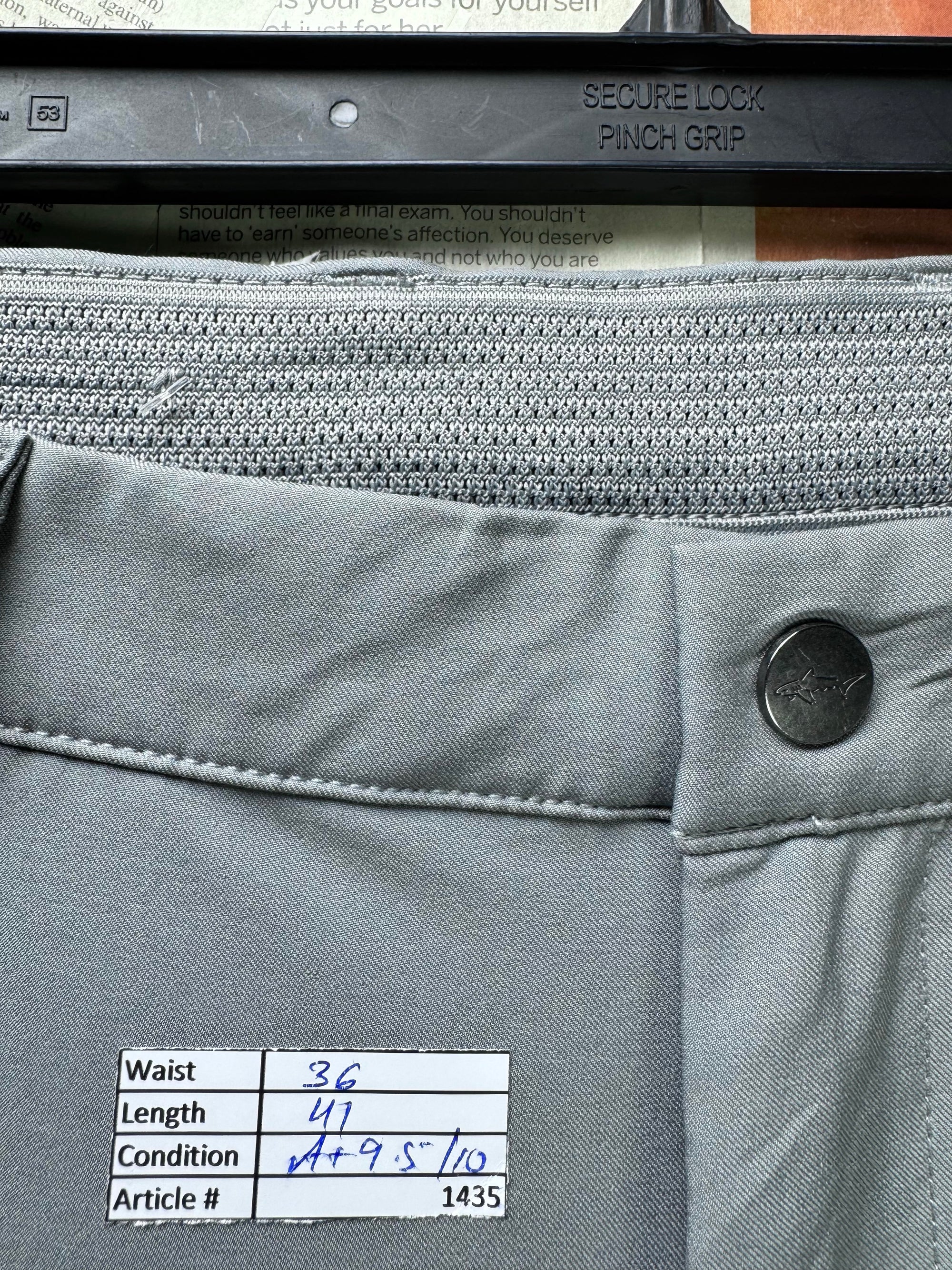 Greg Norman® Waist: 36" | Grey | Golf Pants | Poly - Spandex | 1435 - Genuine Maal