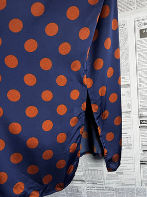 V® Small | Bust: 18" | Large Polka Dot | Midi Dress | B4 - 5432 - Genuine Maal