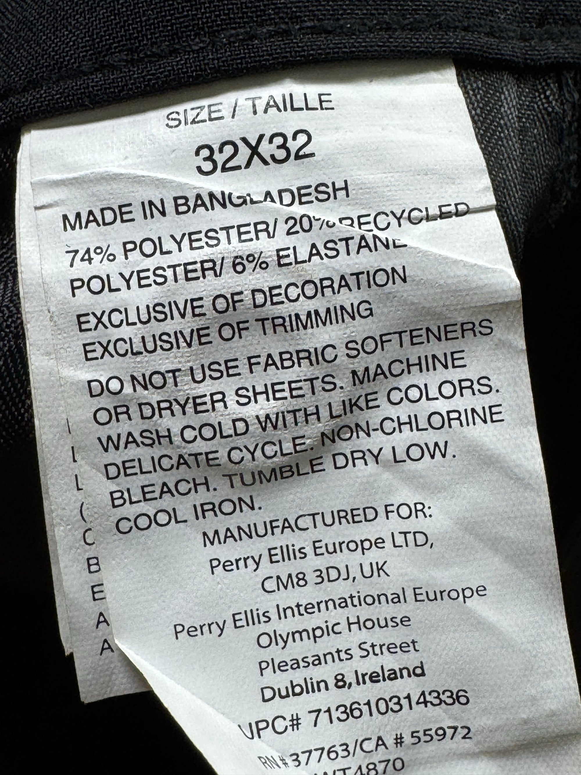 Ben Hogan® Waist: 32" | Black | Performance Pants | Poly - Elastane | 1417 - Genuine Maal