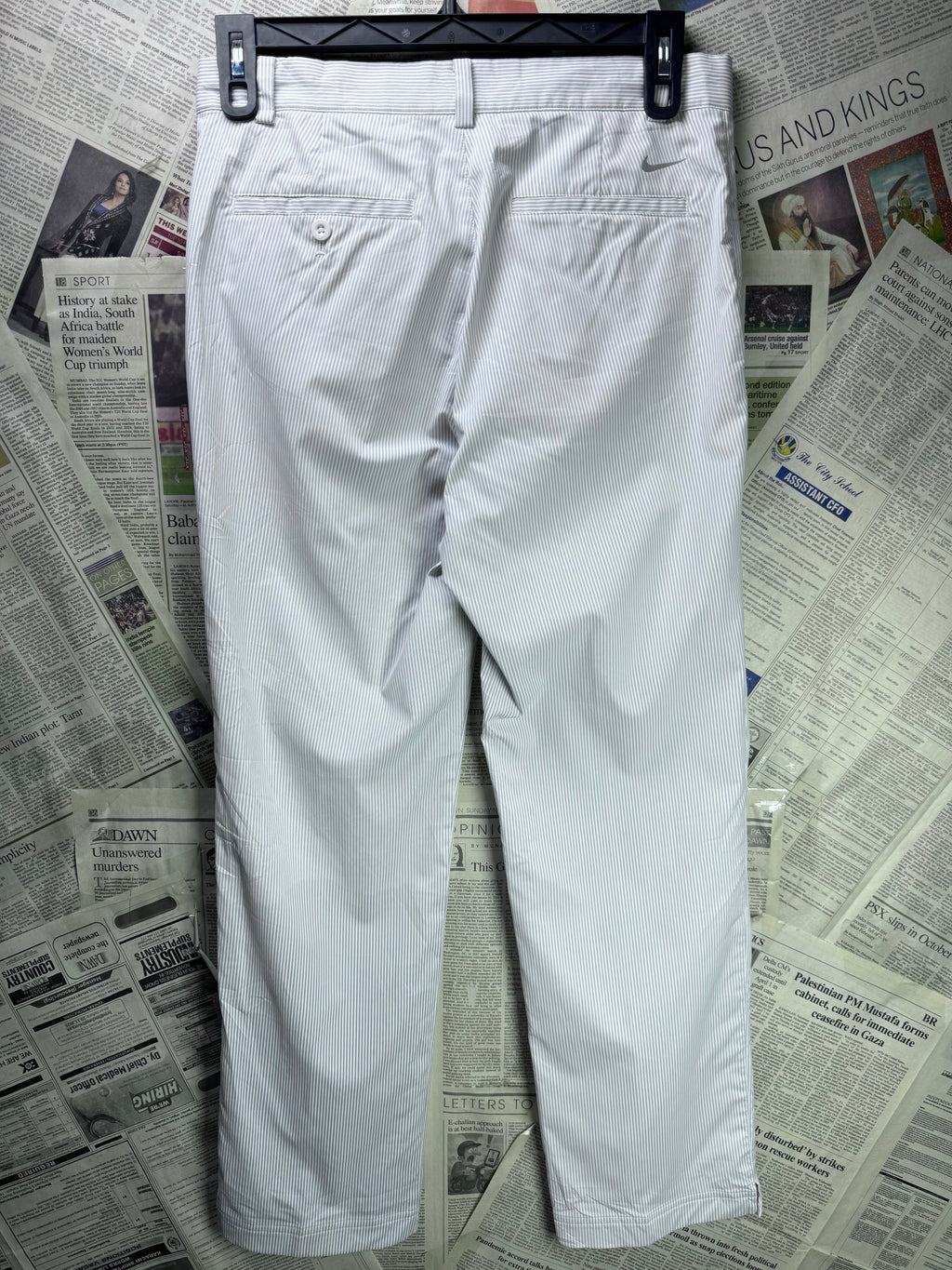 N*ke® Waist: 30" to 32" | Stripe | Golf Pants | Poly - Spandex | 1438 - Genuine Maal