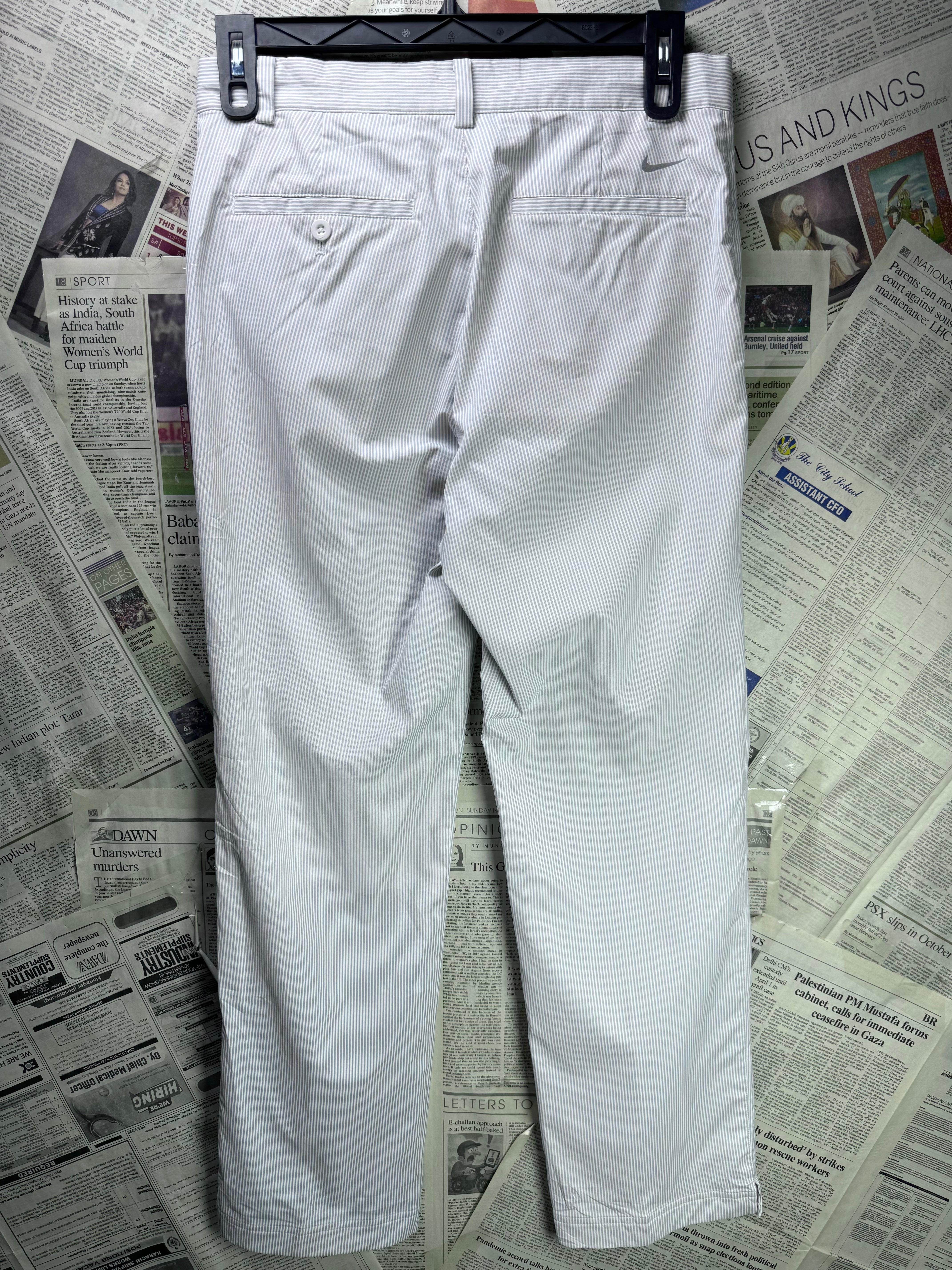N*ke® Waist: 30" to 32" | Stripe | Golf Pants | Poly - Spandex | 1438 - Genuine Maal