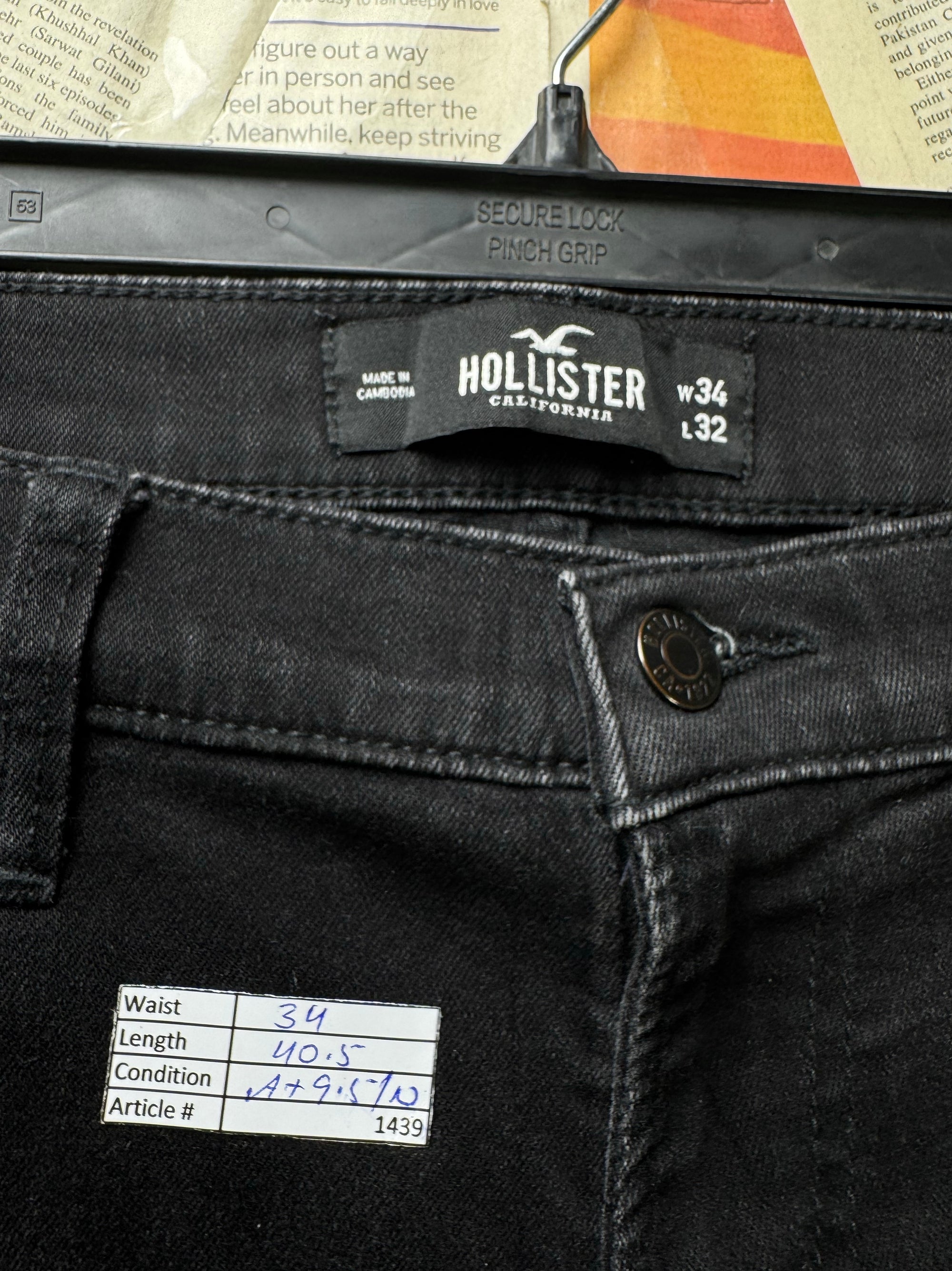 Hollist*r® Waist: 34" | Black | Super Skinny Denim Pants | Cotton - Poly - Spandex | 1439 - Genuine Maal