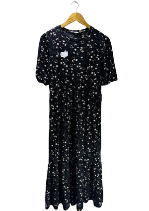 Stradivarius® Medium | Bust: 19" | Ditsy Floral | Midi Dress | B4 - 5447 - Genuine Maal