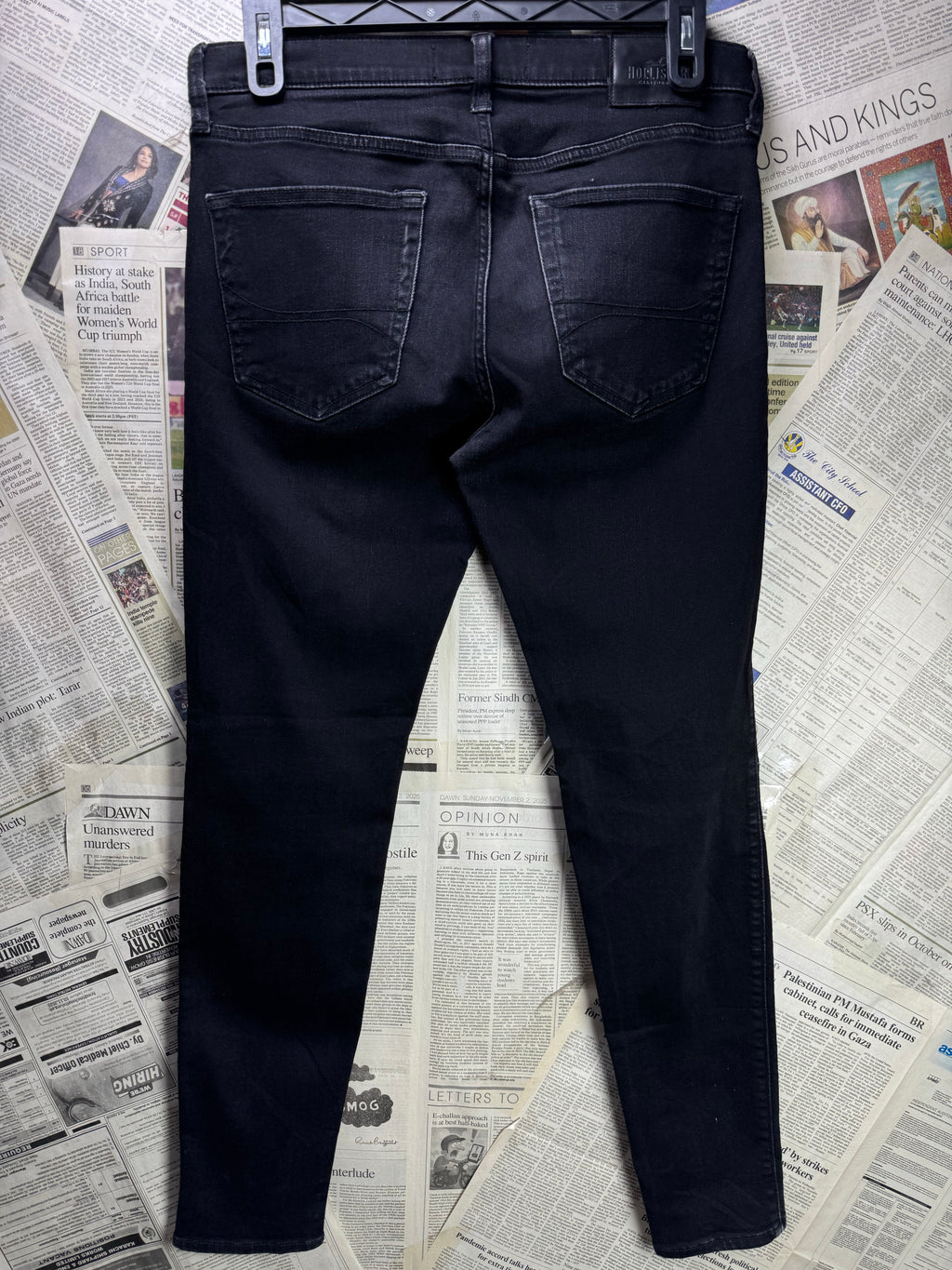 Hollist*r® Waist: 34" | Black | Super Skinny Denim Pants | Cotton - Poly - Spandex | 1439 - Genuine Maal