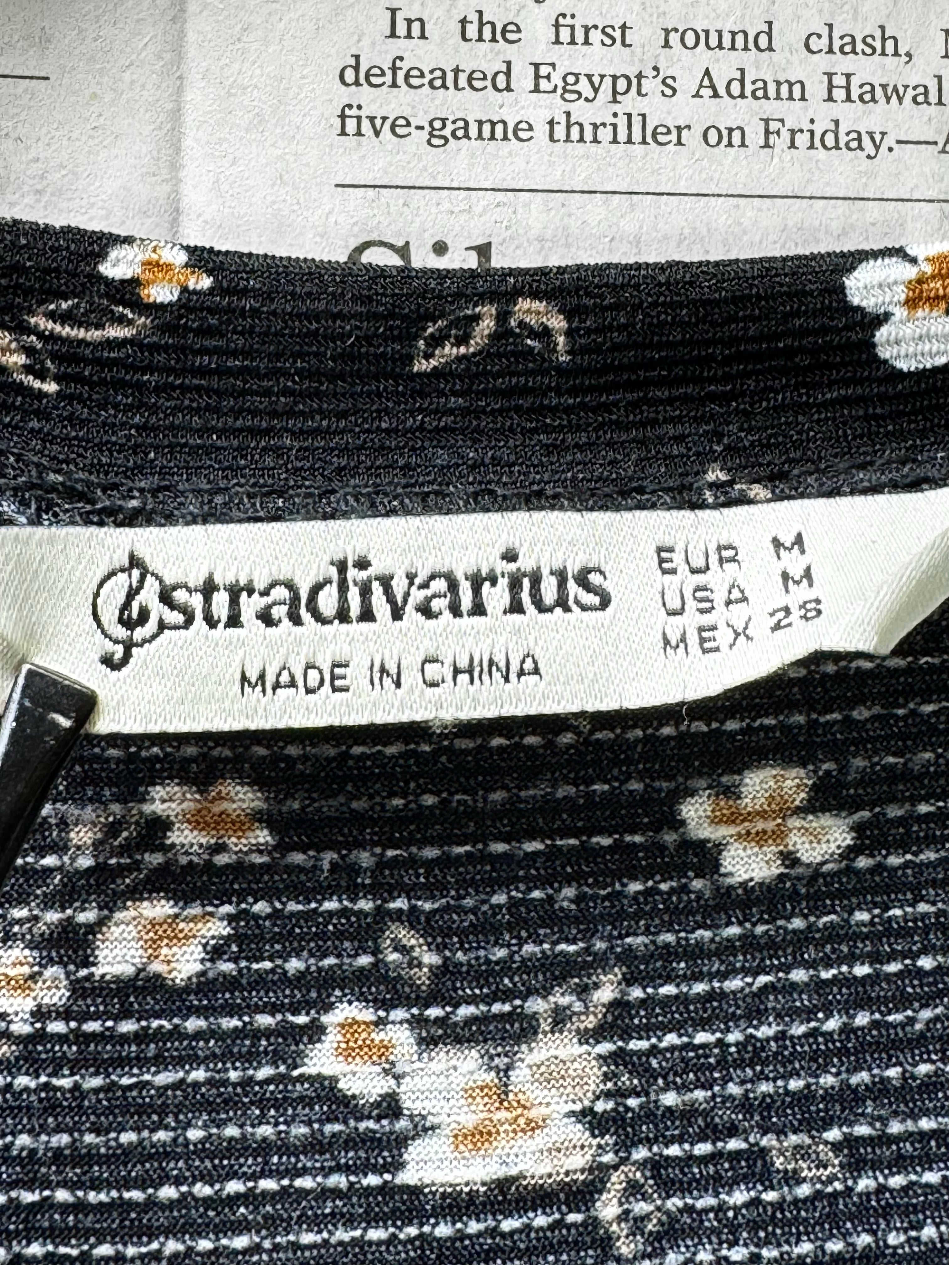 Stradivarius® Medium | Bust: 19" | Ditsy Floral | Midi Dress | B4 - 5447 - Genuine Maal
