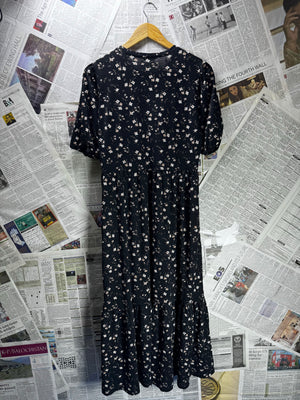 Stradivarius® Medium | Bust: 19" | Ditsy Floral | Midi Dress | B4 - 5447 - Genuine Maal
