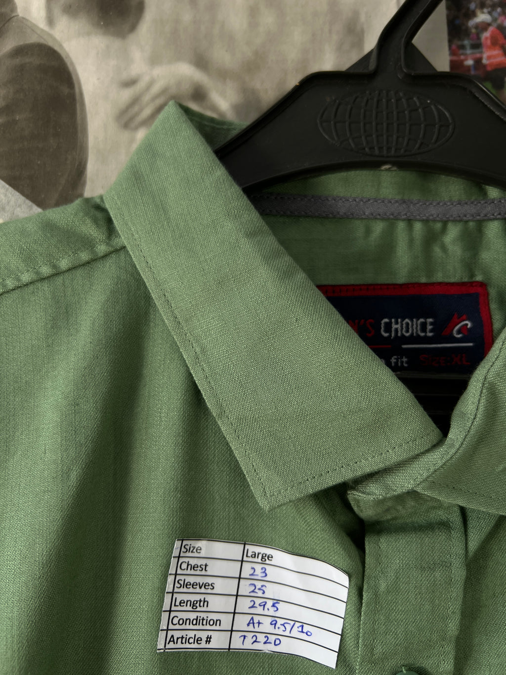 MAN'S CHOICE® Green | Large | Chest: 23" | T220 - My Store