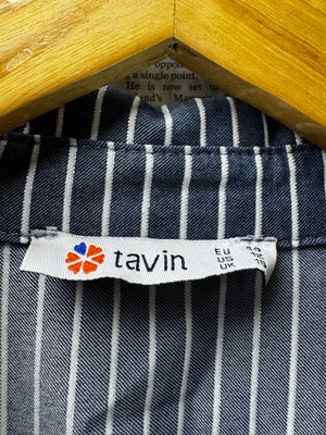 Tavin® Medium | Bust: 19" | Vertical Pinstripe | Midi Dress | B4 - 5201 - Genuine Maal