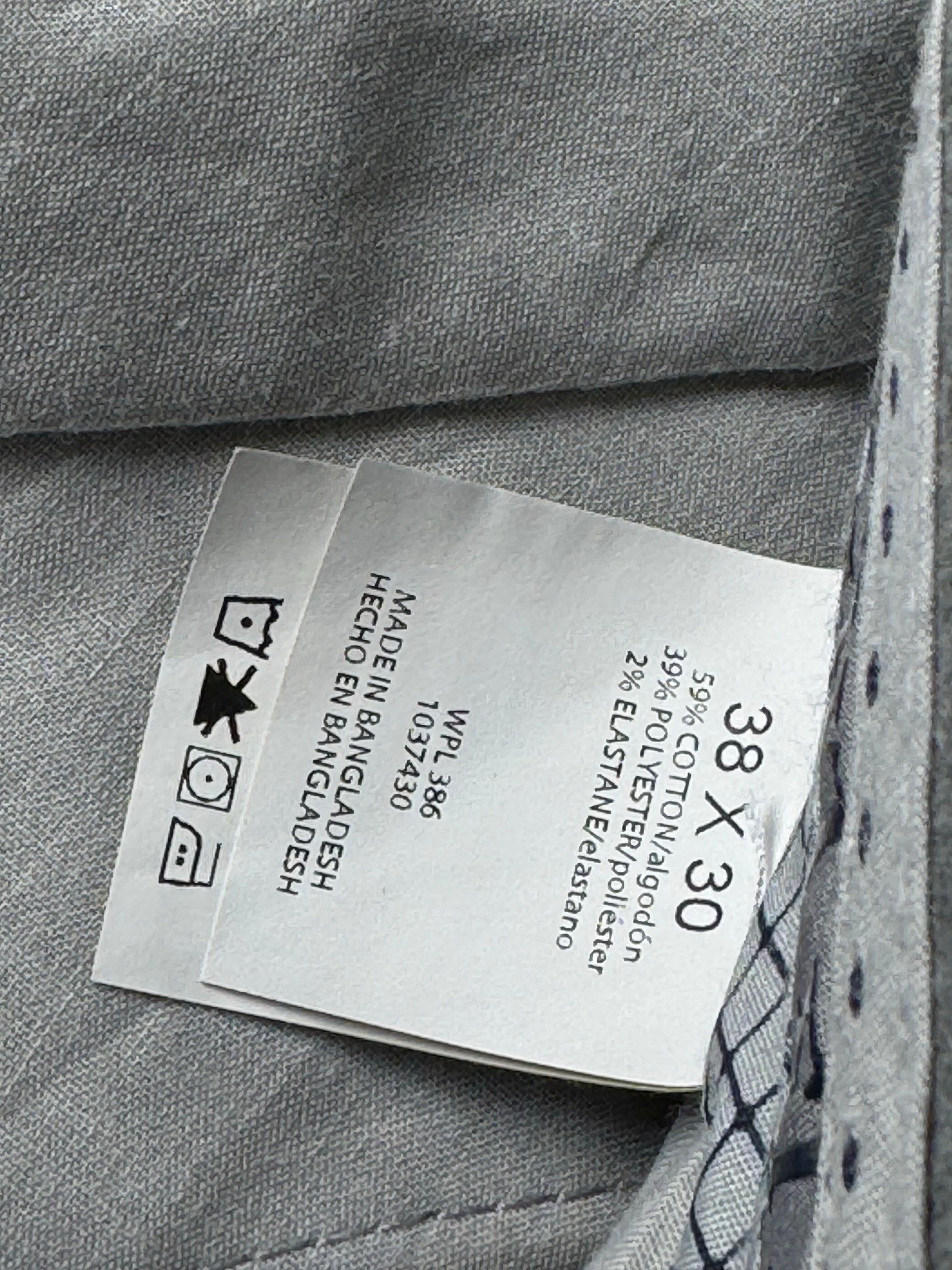 Haggar® Waist: 38" | Grey | Slim Straight Fit Dress Pants | Cotton - Poly - Elastane | 1419 - Genuine Maal