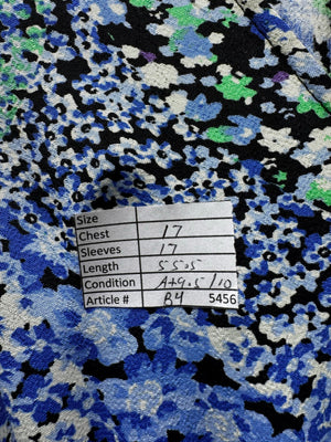 ® XS | Bust: 17" | Abstract Bloom | Maxi Dress | B4 - 5456 - Genuine Maal
